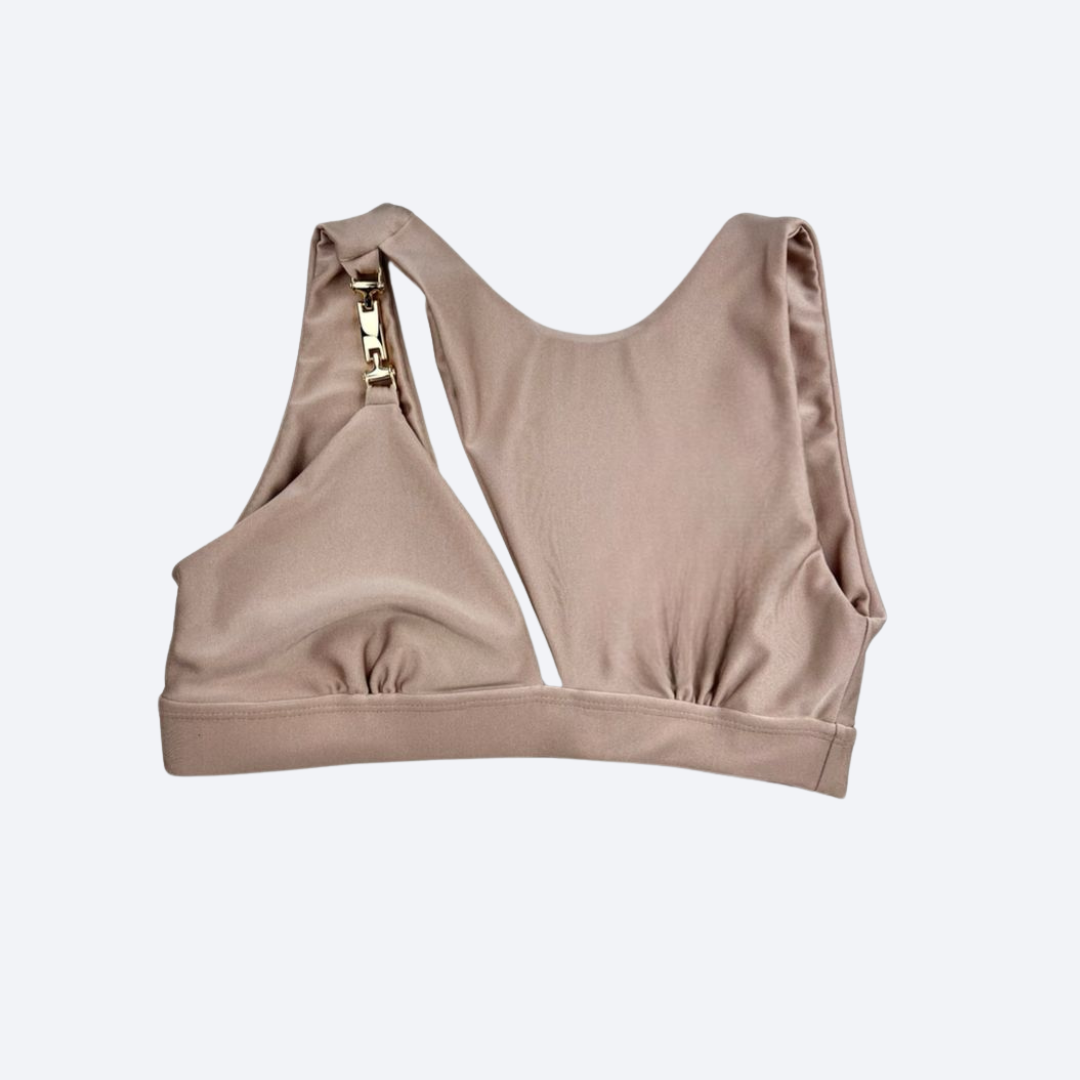 Asymmetrical Fitness Top – Ivory