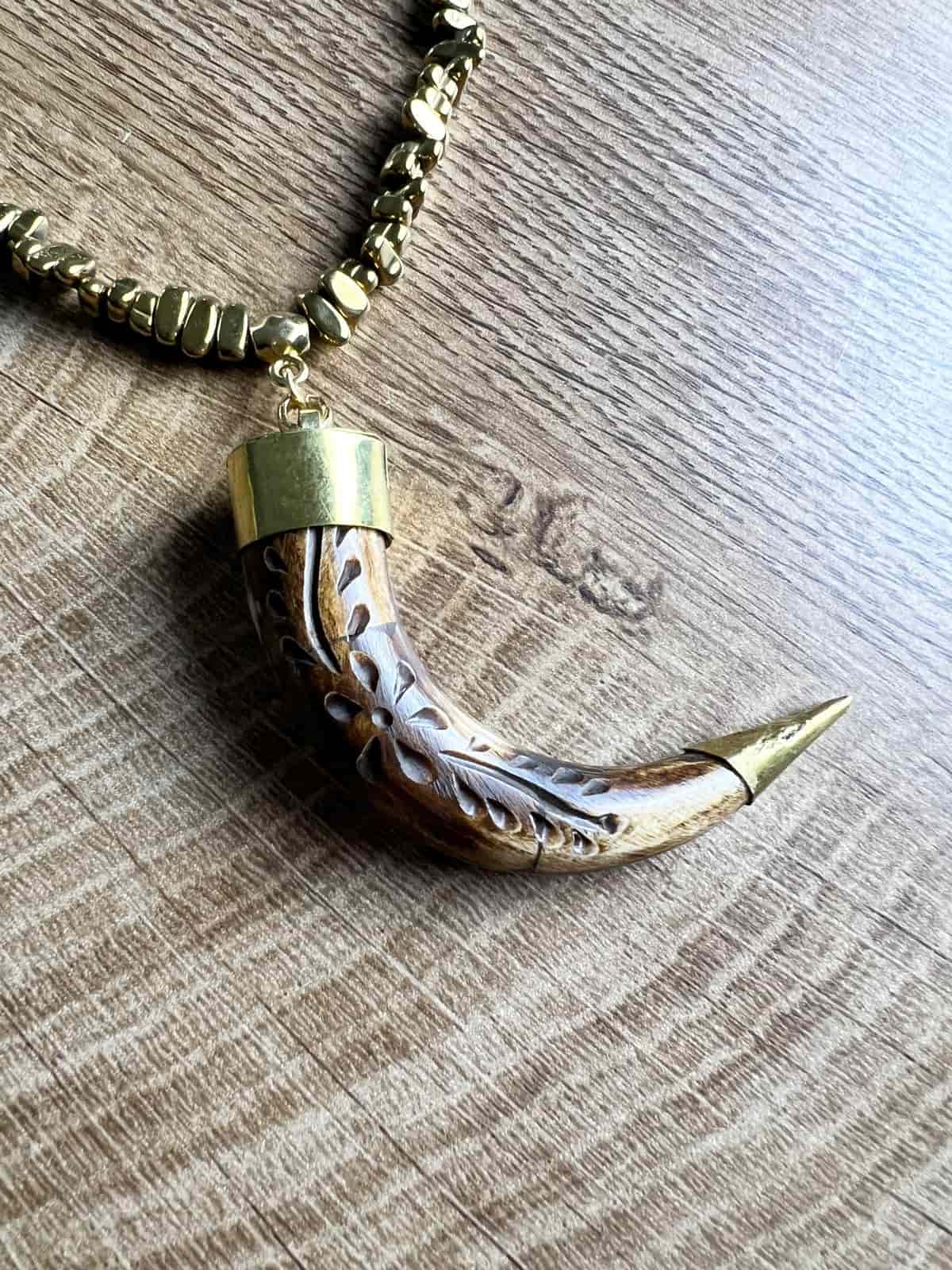 2-Piece Boho Horn Necklace