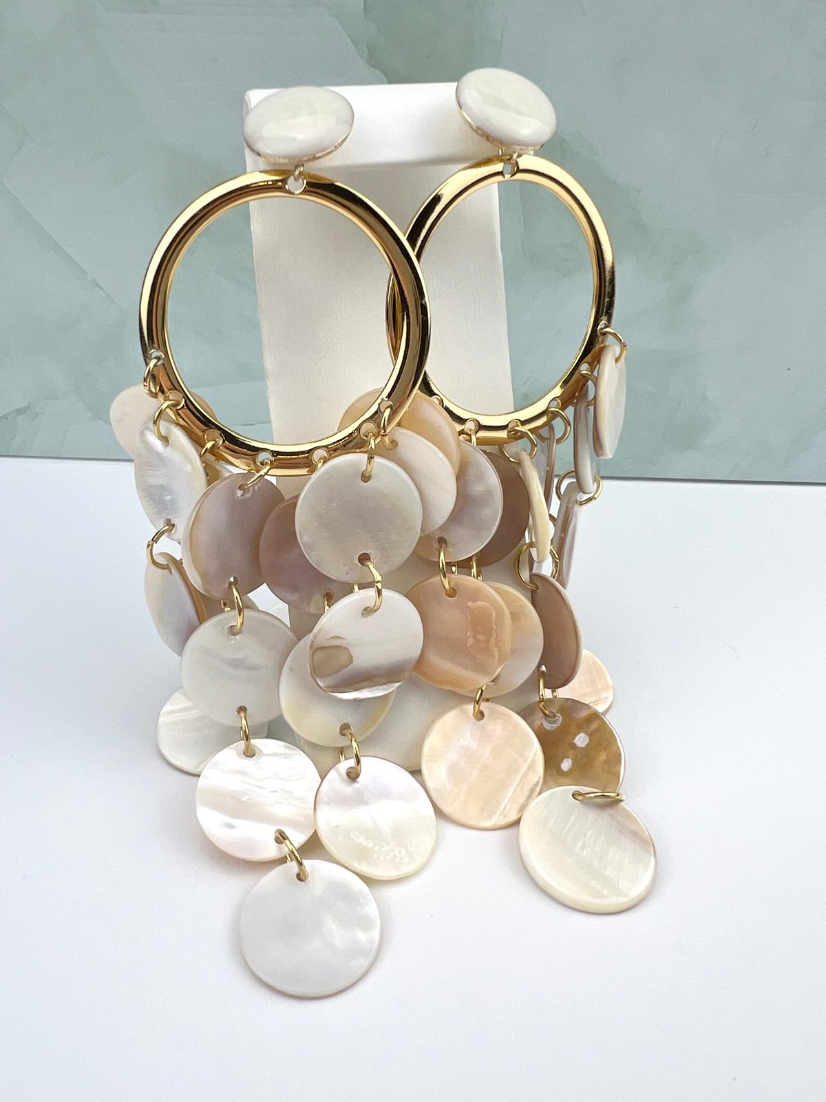 Tidefall Mother-of-Pearl Cascade Earrings
