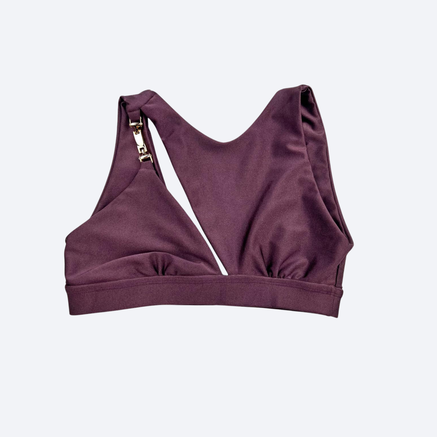 Asymmetrical Fitness Top – Purple Taupe