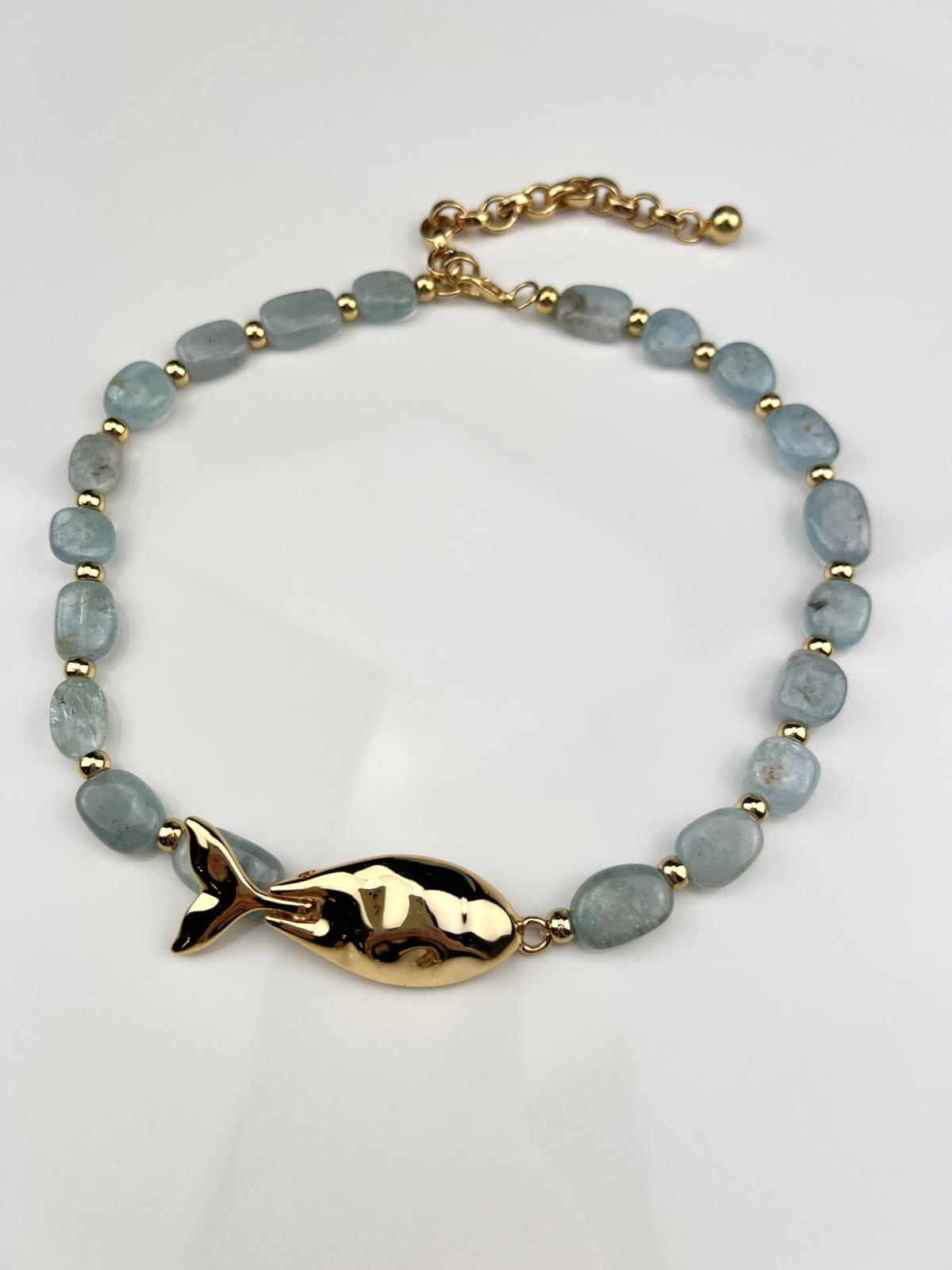 Coastal Gold Fish Choker – Statement Jewelry