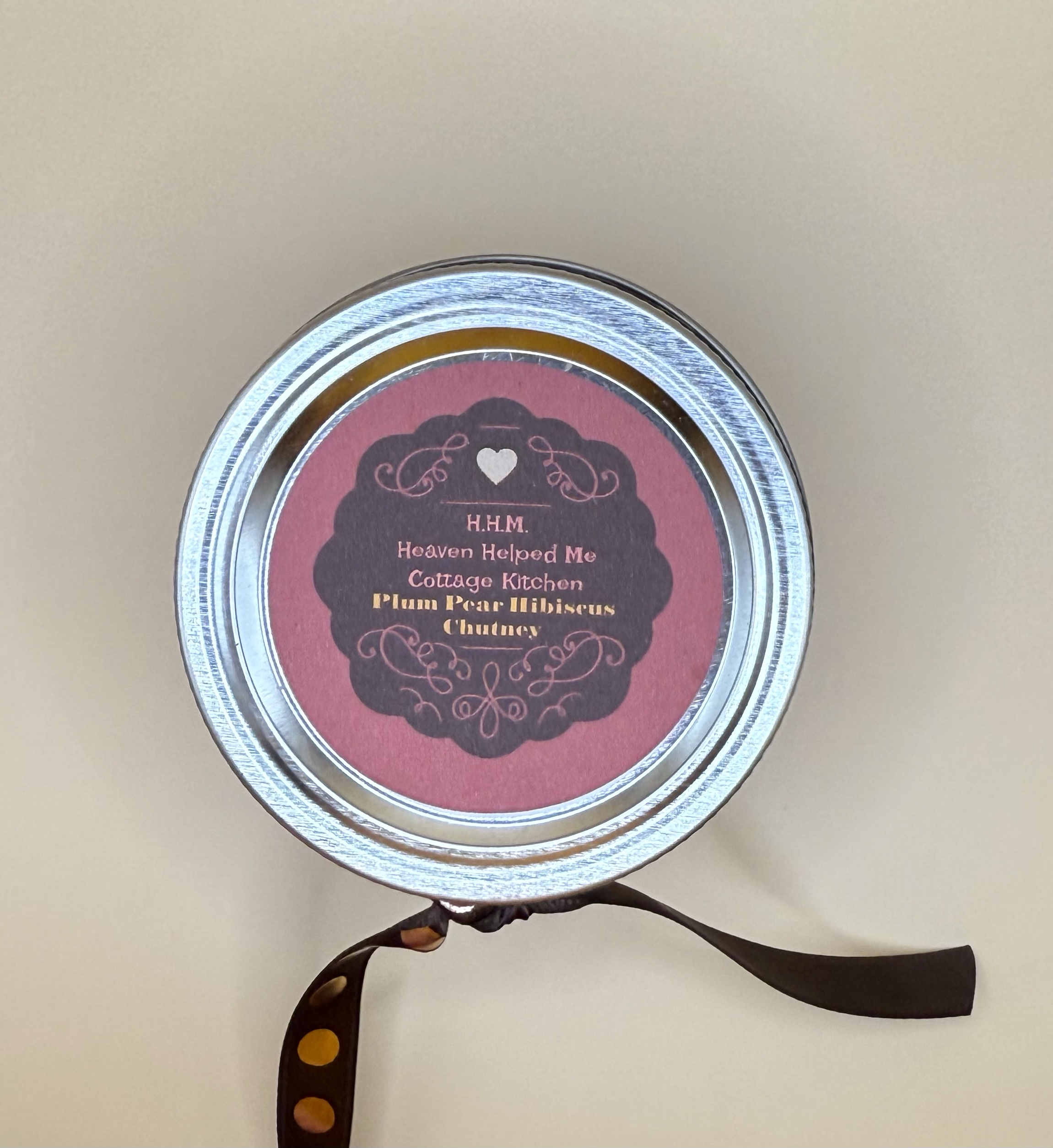Plum Pear Hibiscus Chutney