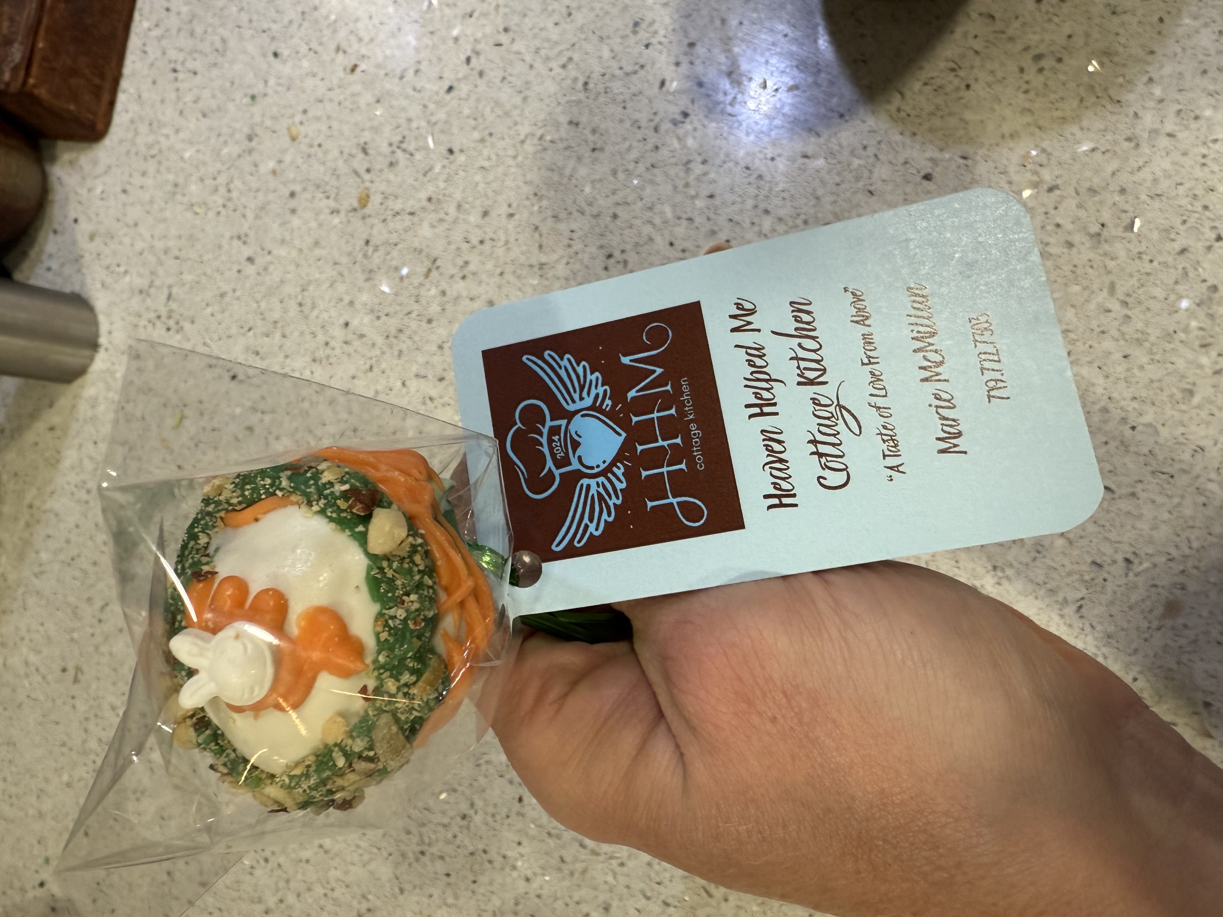 Decorative Carrot Cookie Pop