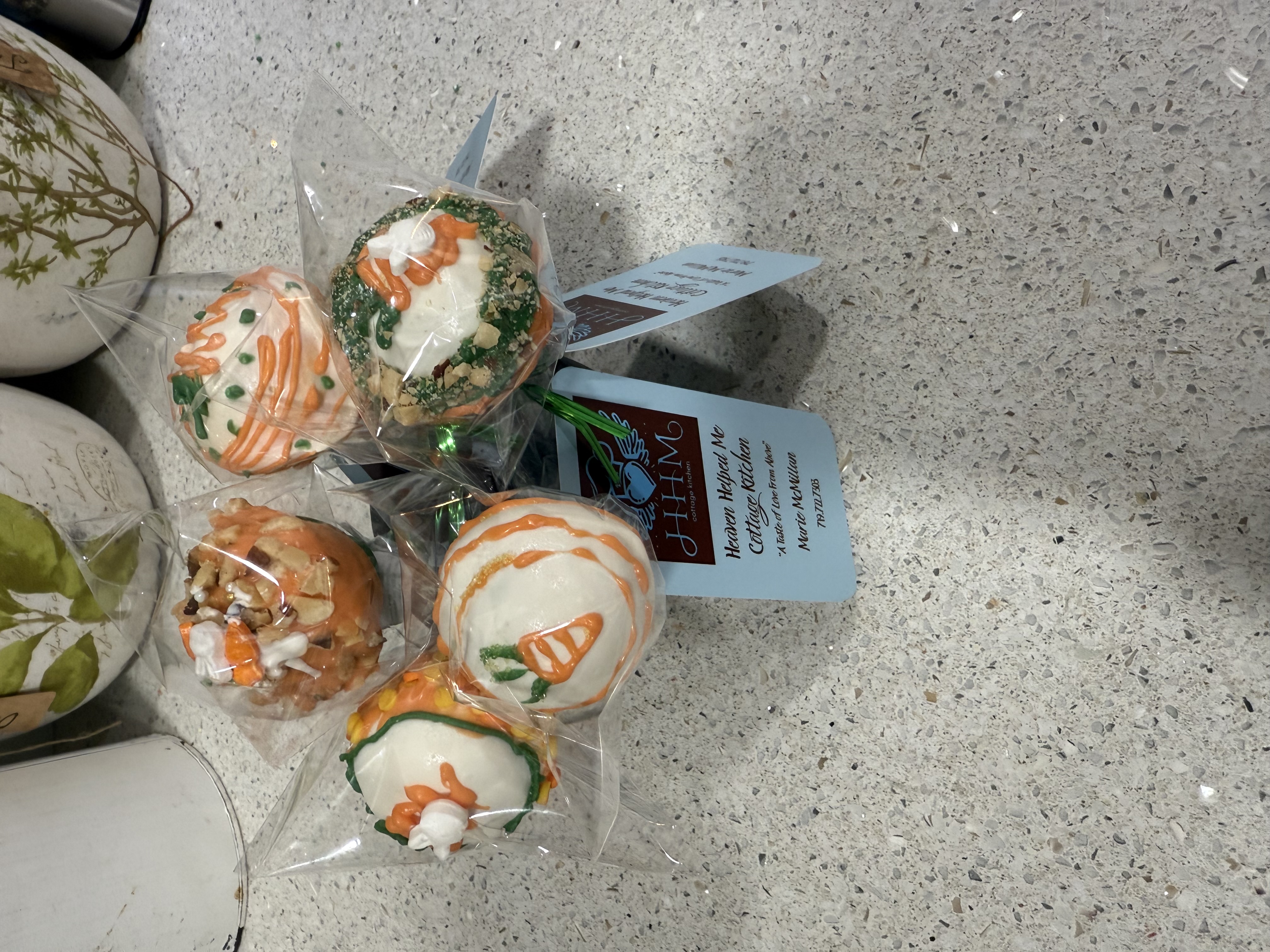 Decorative Carrot Cookie Pop