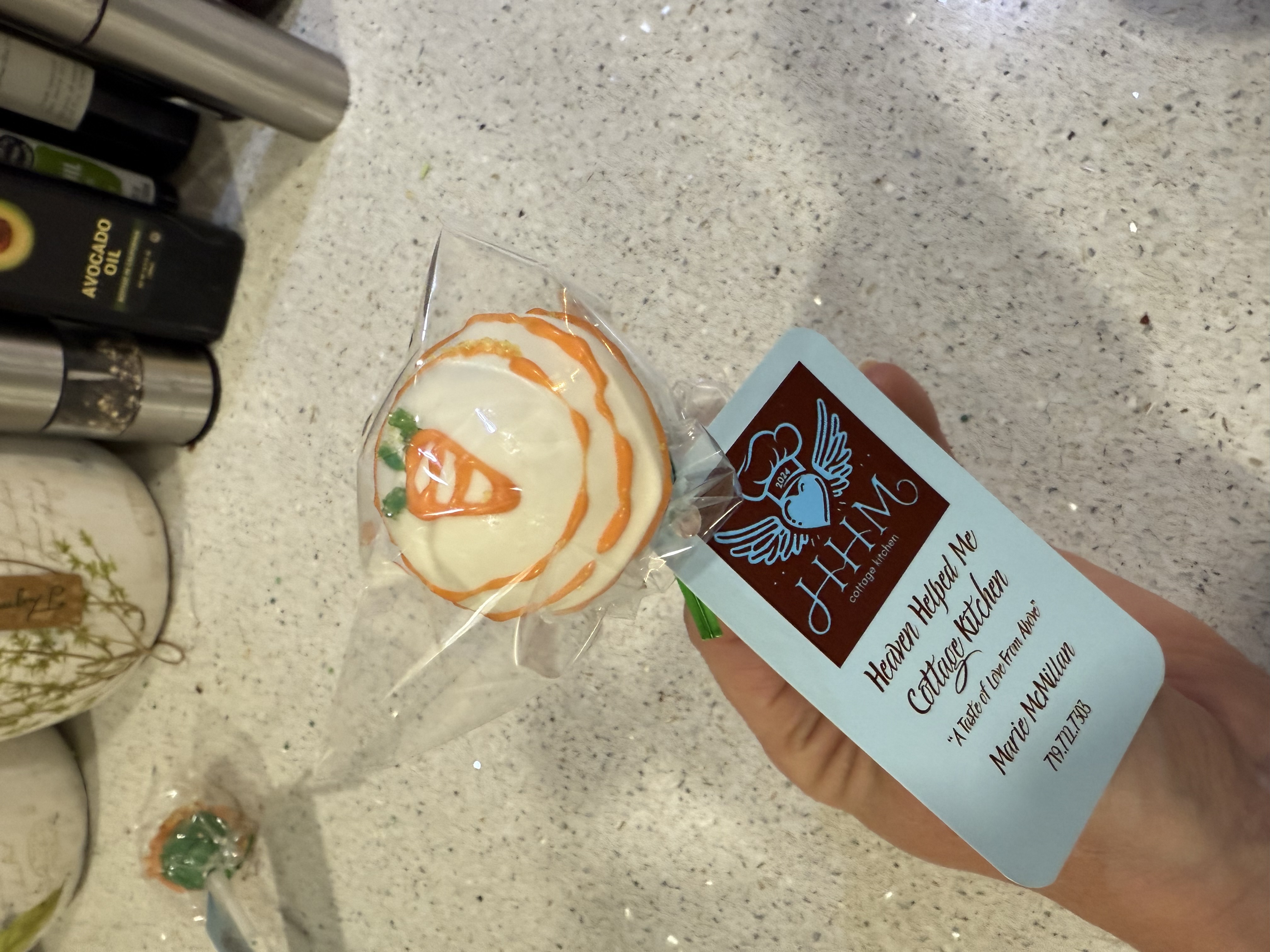 Decorative Carrot Cookie Pop