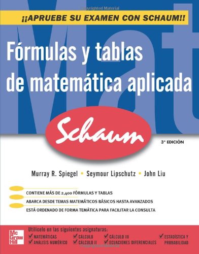 FORMULAS Y TABLAS DE MATEMATICA APLICADA