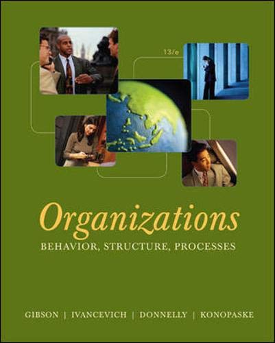 ORGANIZATIONS BEHAVIOR STRUCTURE, PROCESSES 