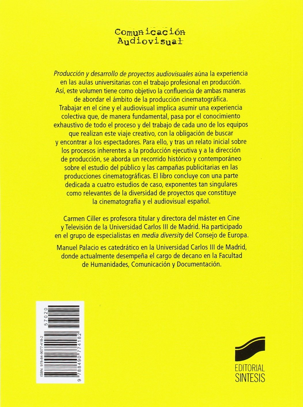 PRODUCCIÓN Y DESARROLLO DE PROYECTOS AUDIOVISUALES