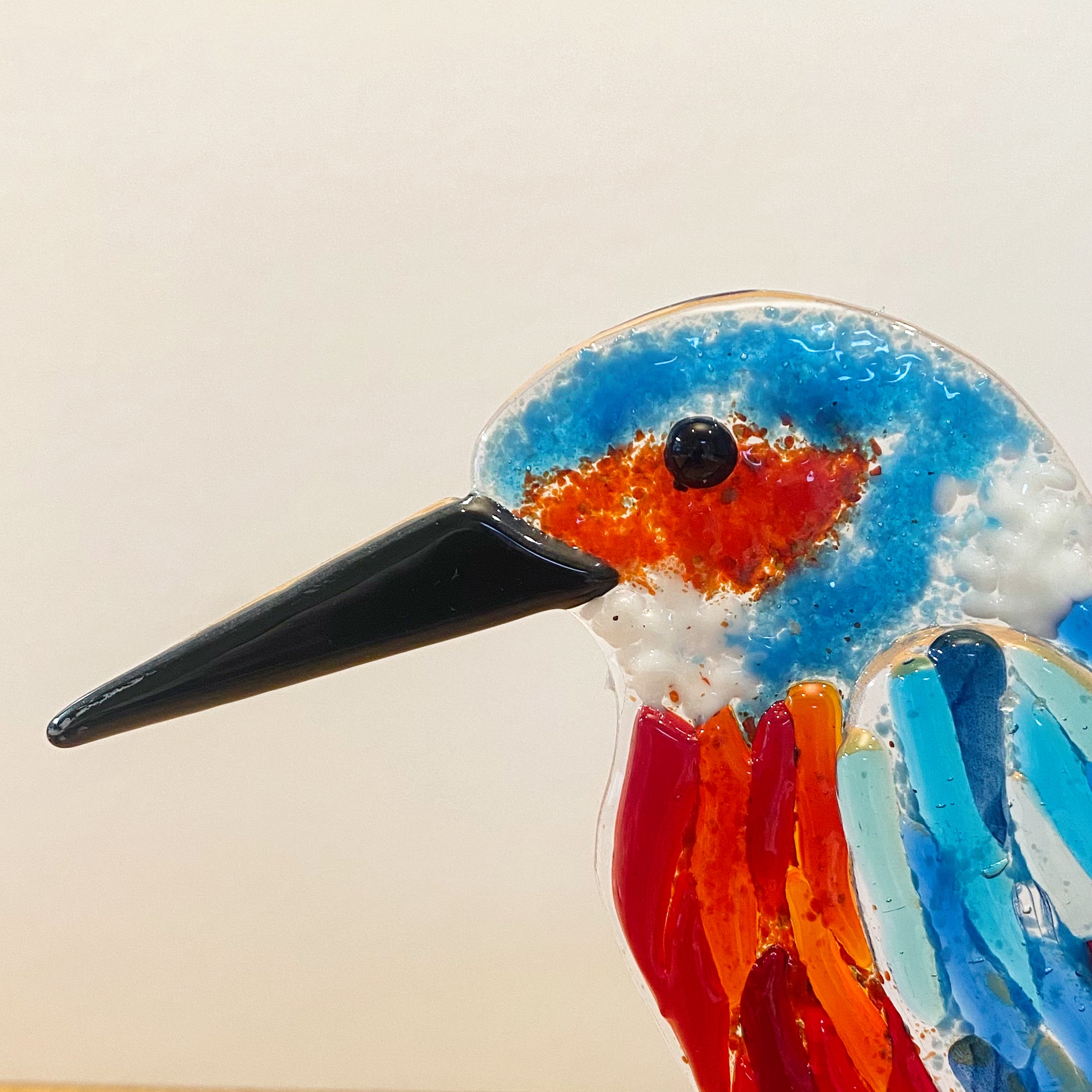 Kingfisher on wooden log