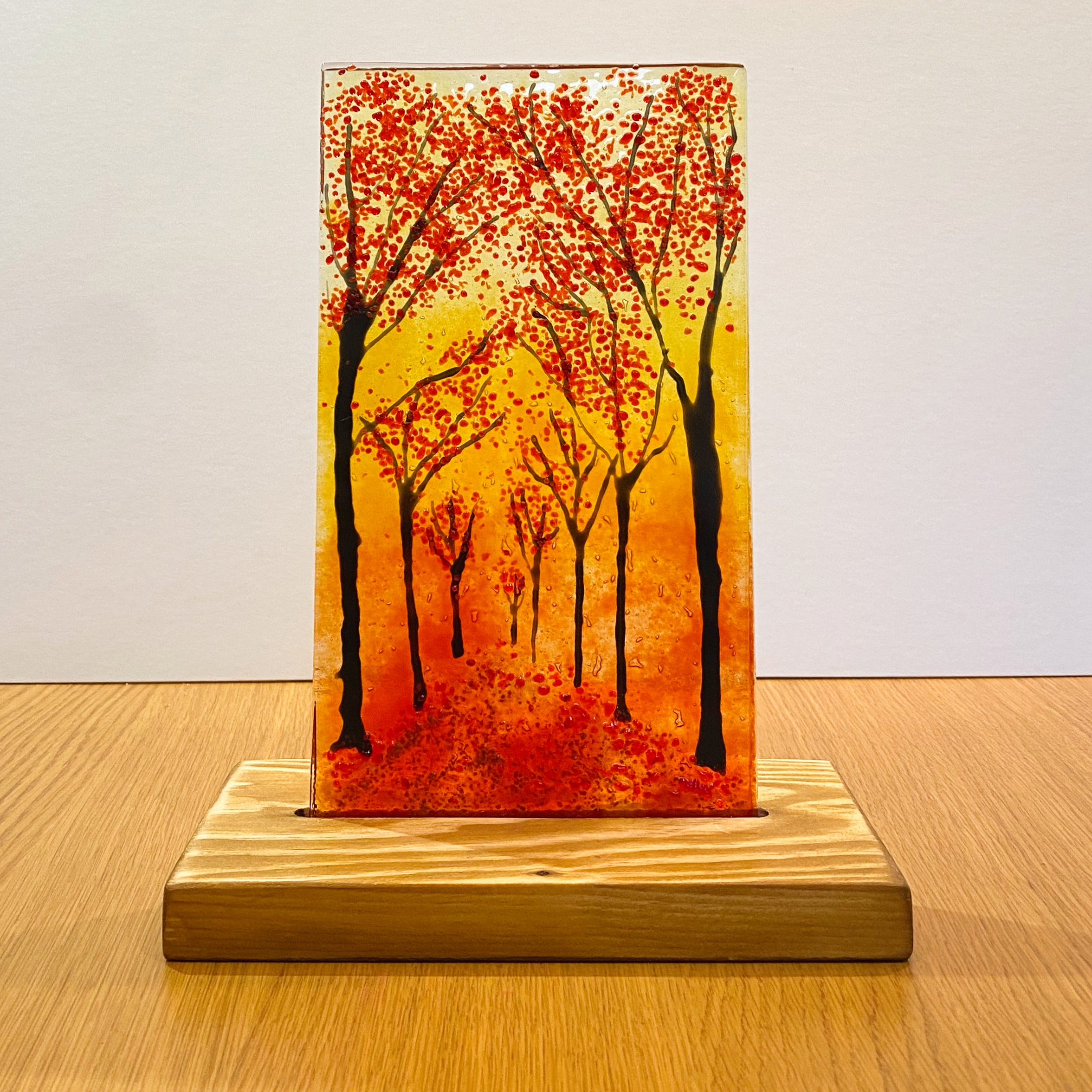 Fused Glass Autumn Trees