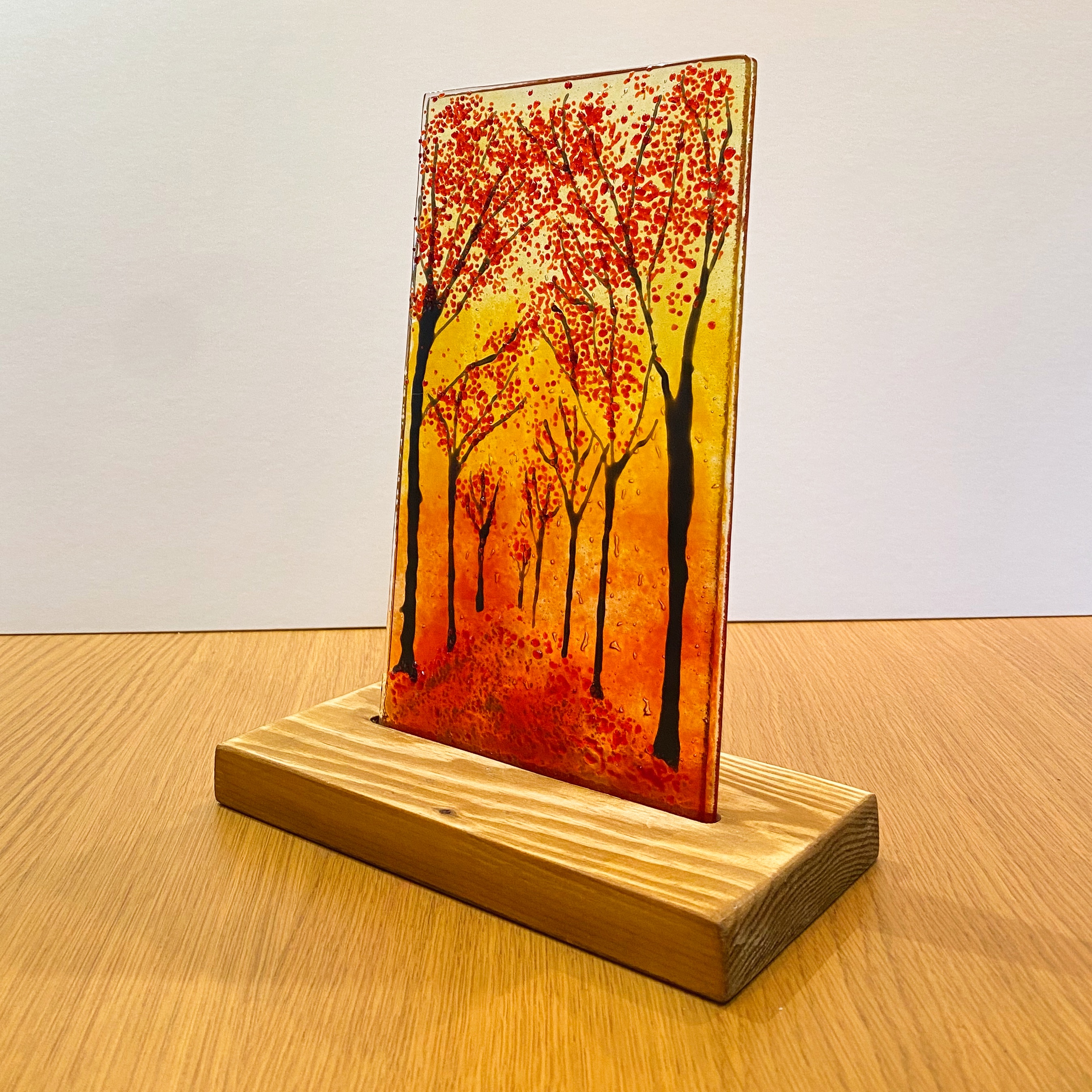 Fused Glass Autumn Trees