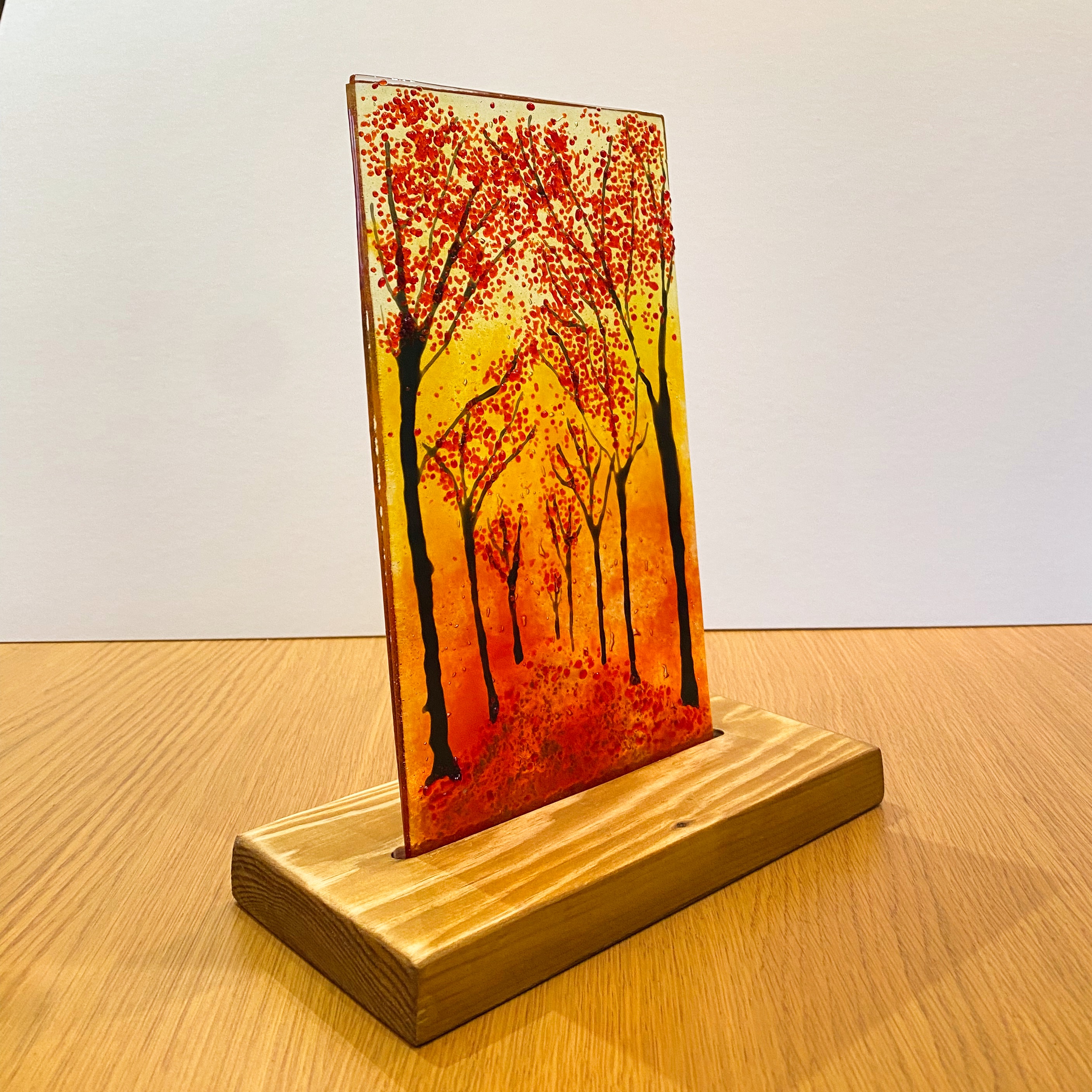 Fused Glass Autumn Trees