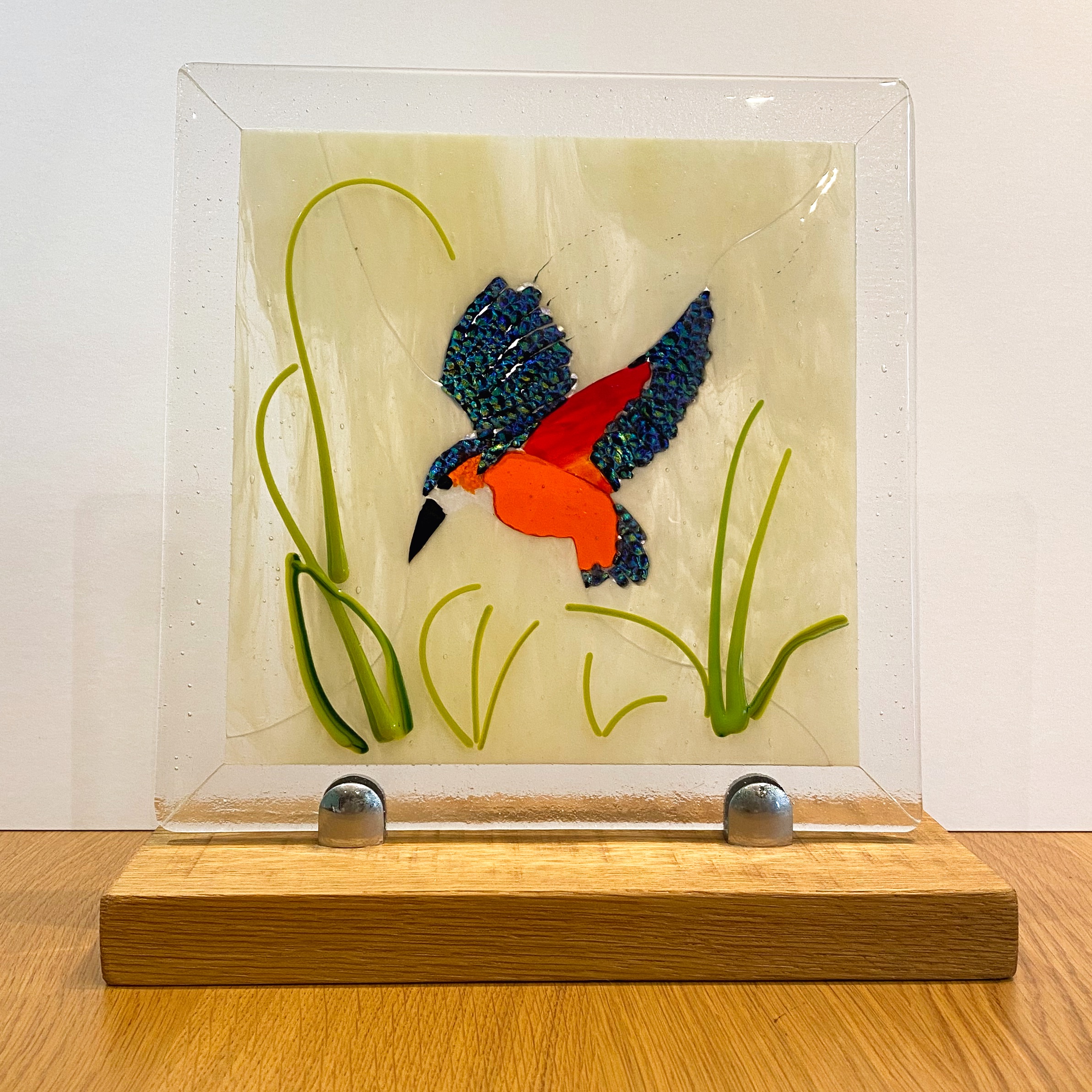 Fused Glass Dichroic Kingfisher
