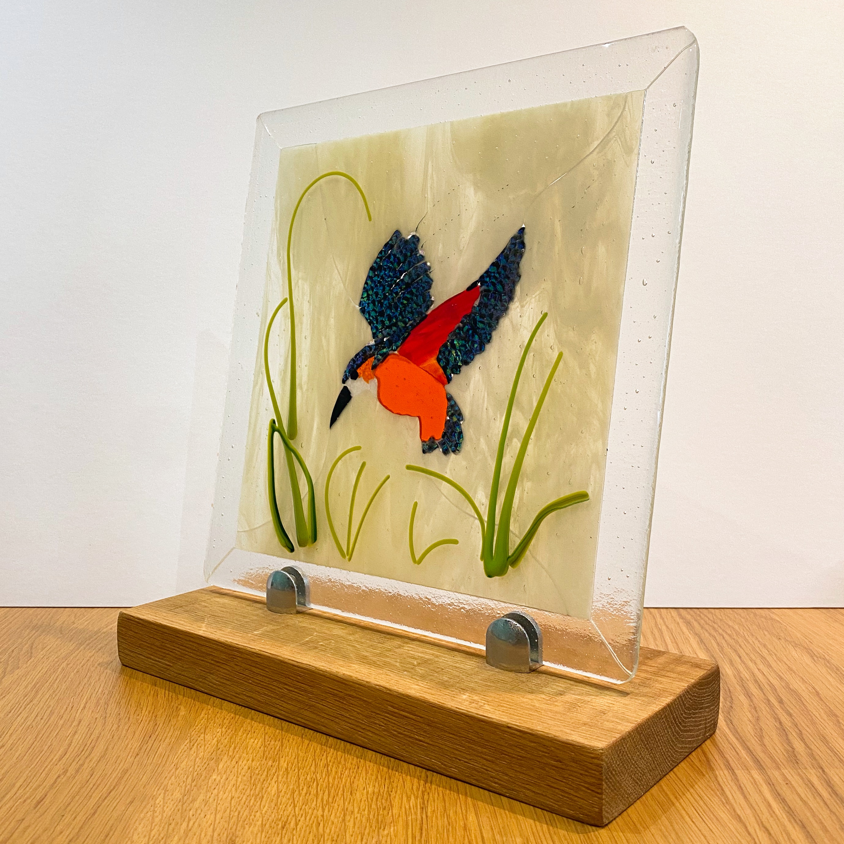 Fused Glass Dichroic Kingfisher