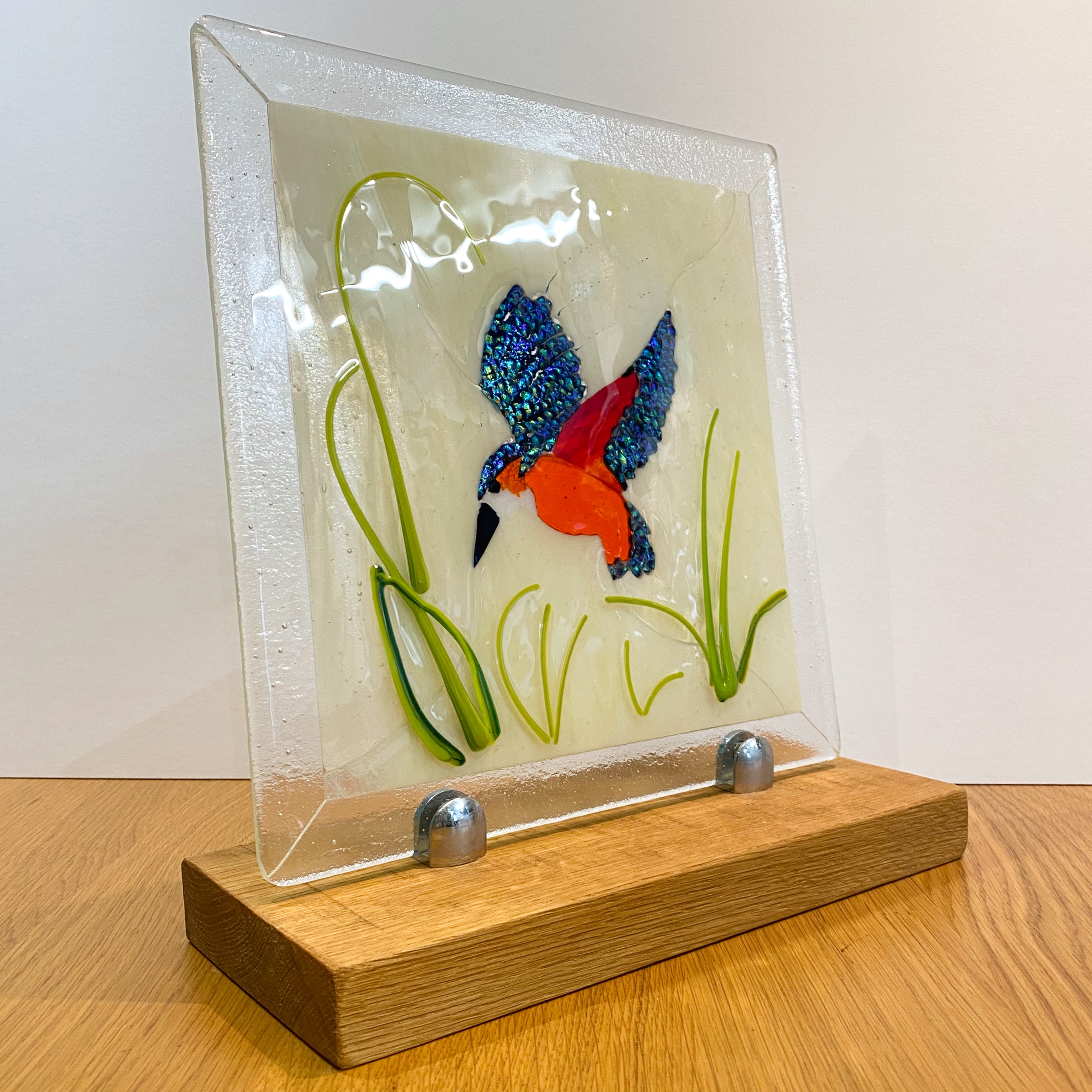 Fused Glass Dichroic Kingfisher
