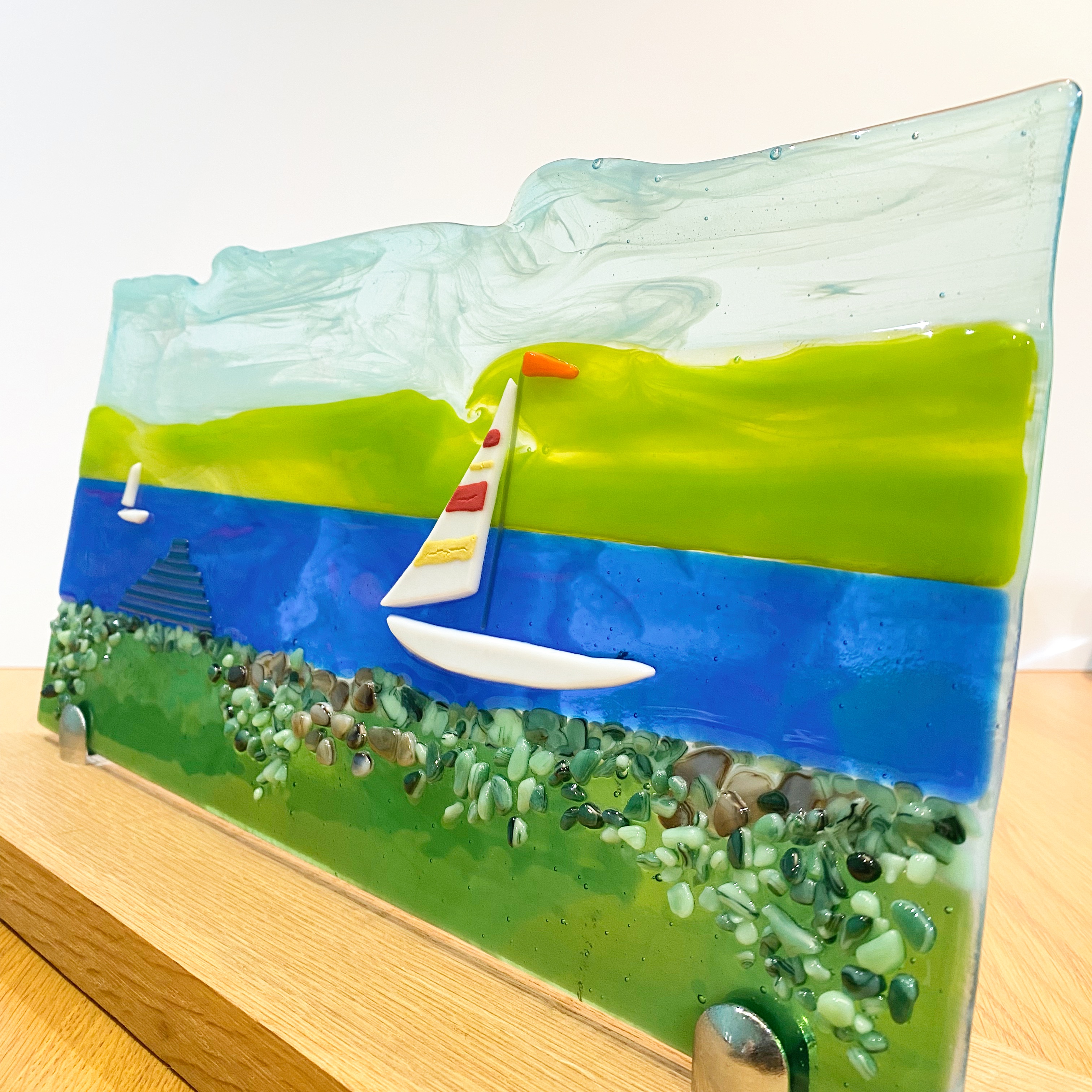 White boats on a lake