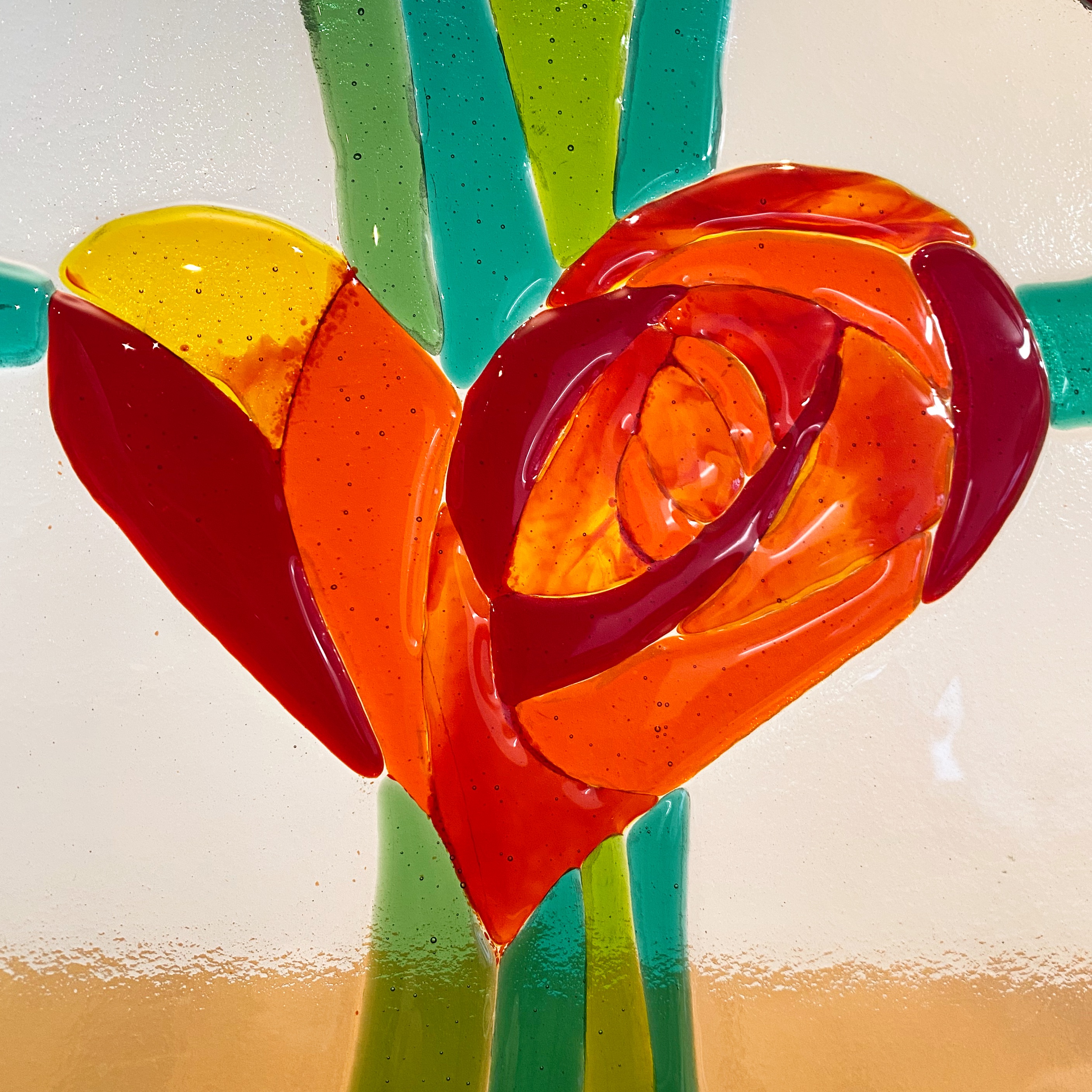 Fused Glass Macintosh Rose