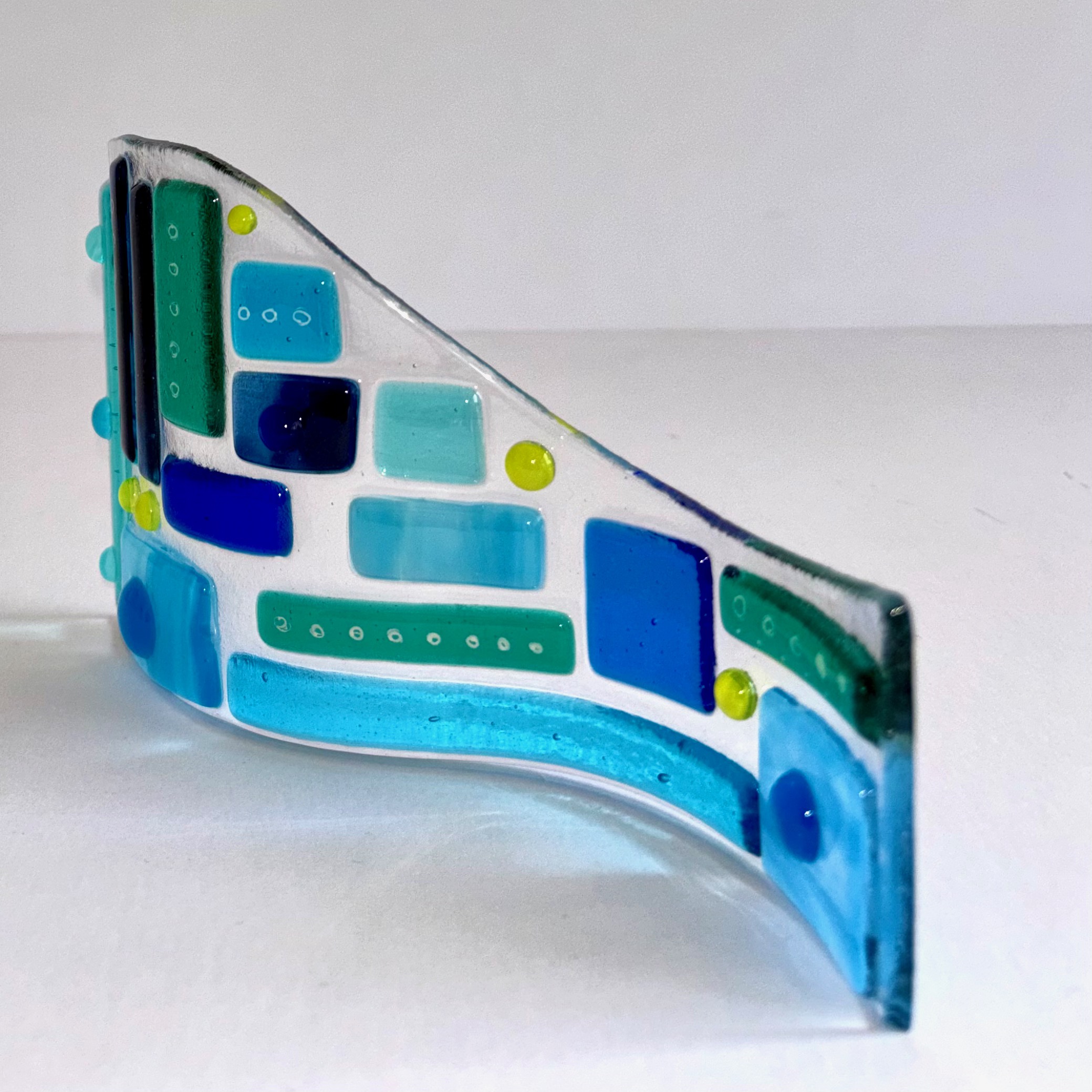 Modern Fused Glass Ornament
