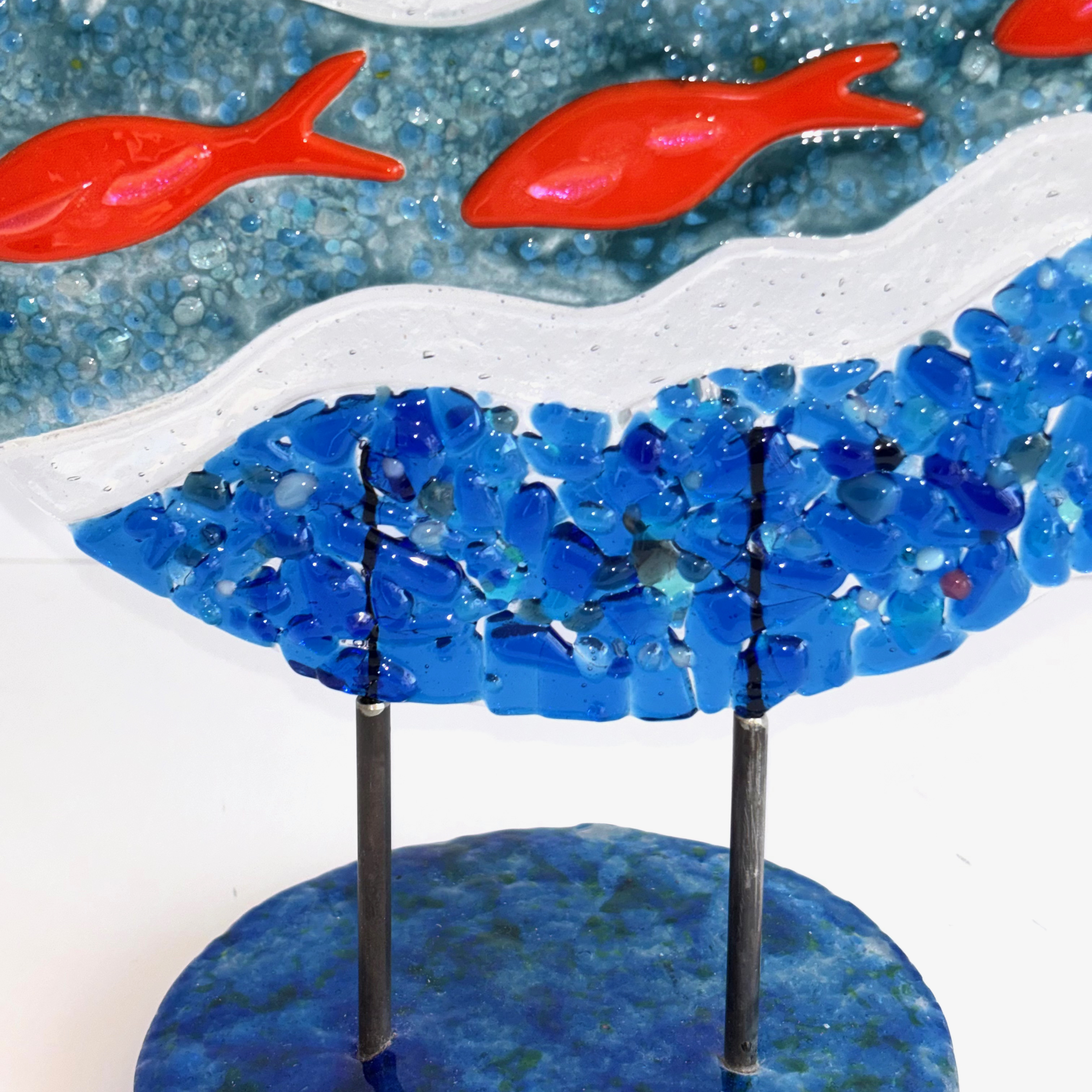 Glass Art Sea Scene Sculpture