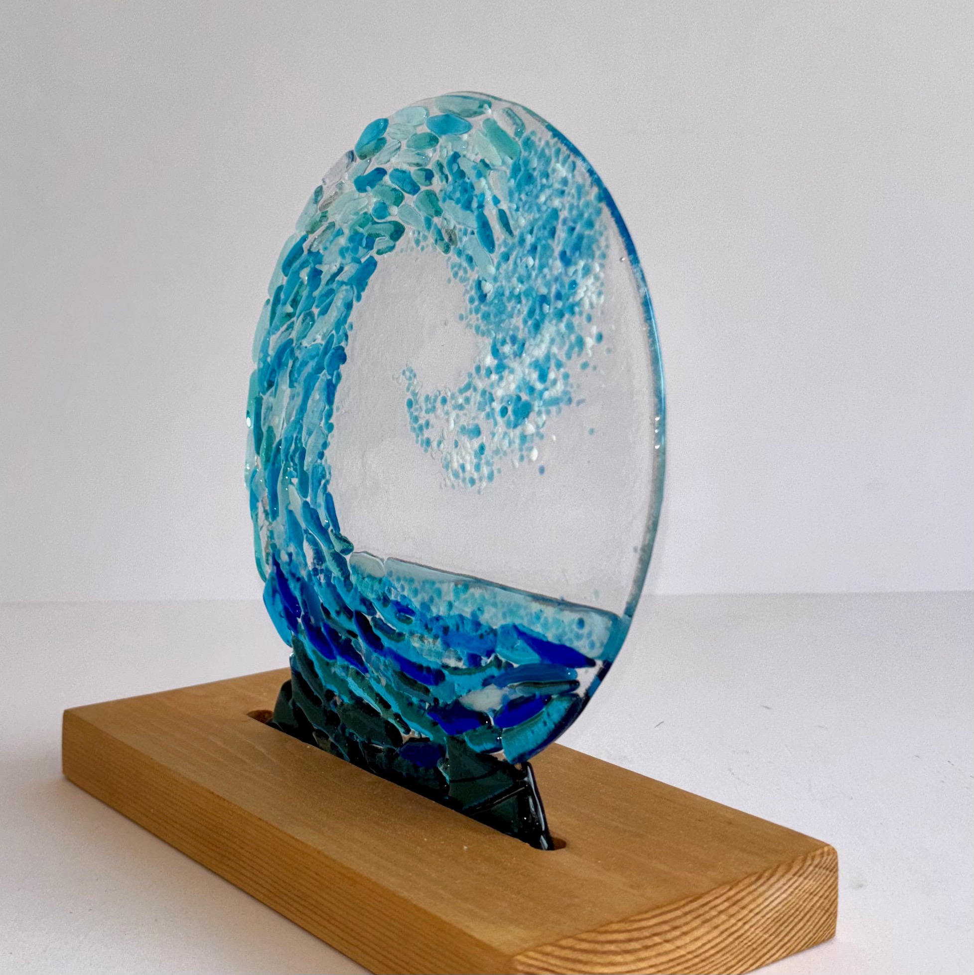 Glass Wave Sculpture