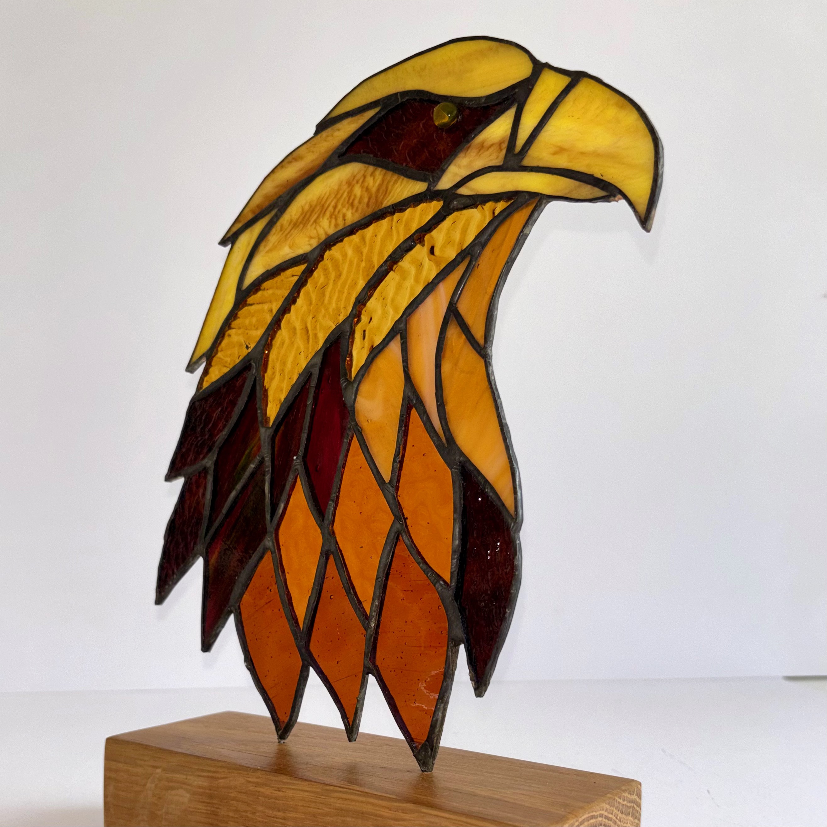 Stained Glass Eagle Sculpture
