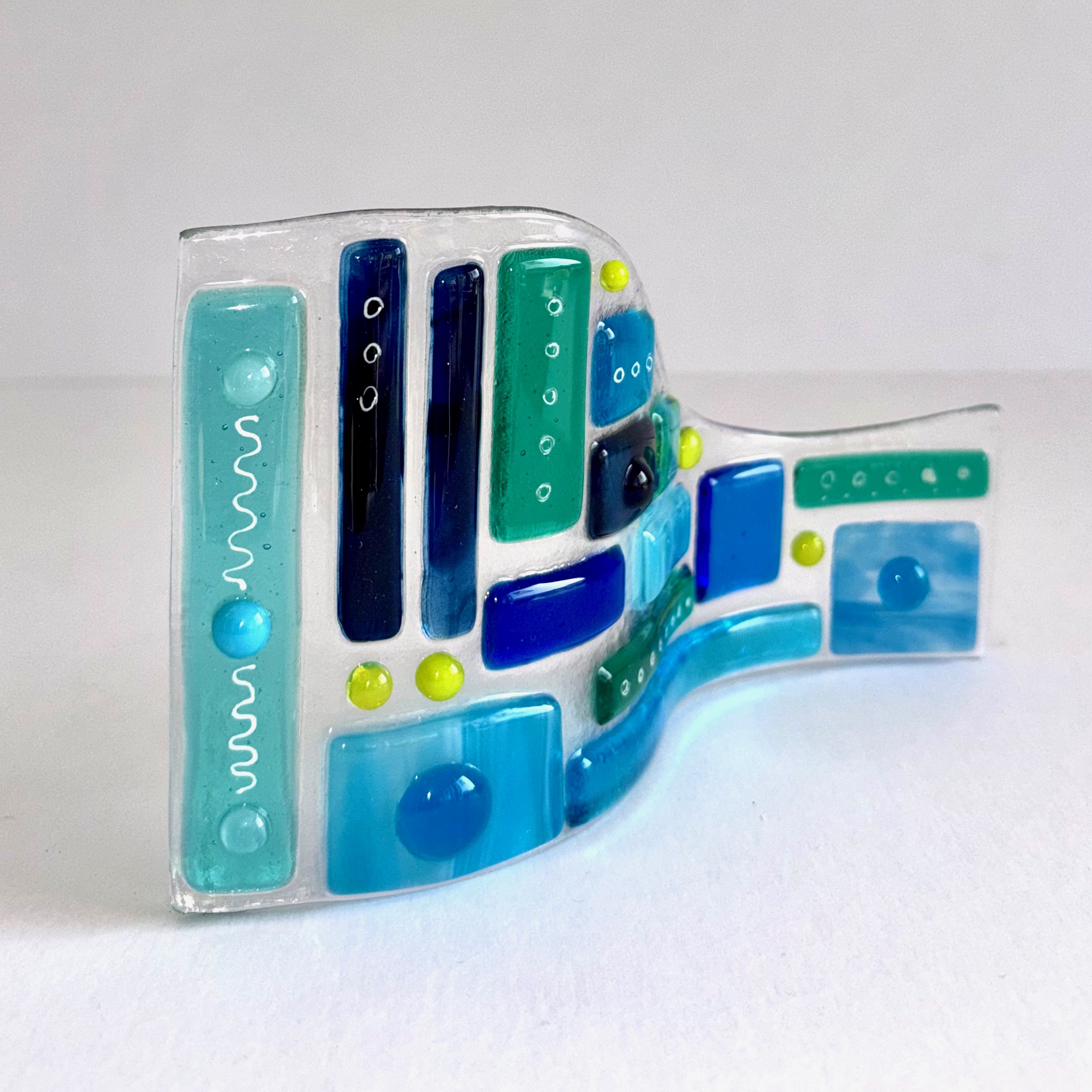 Modern Fused Glass Ornament