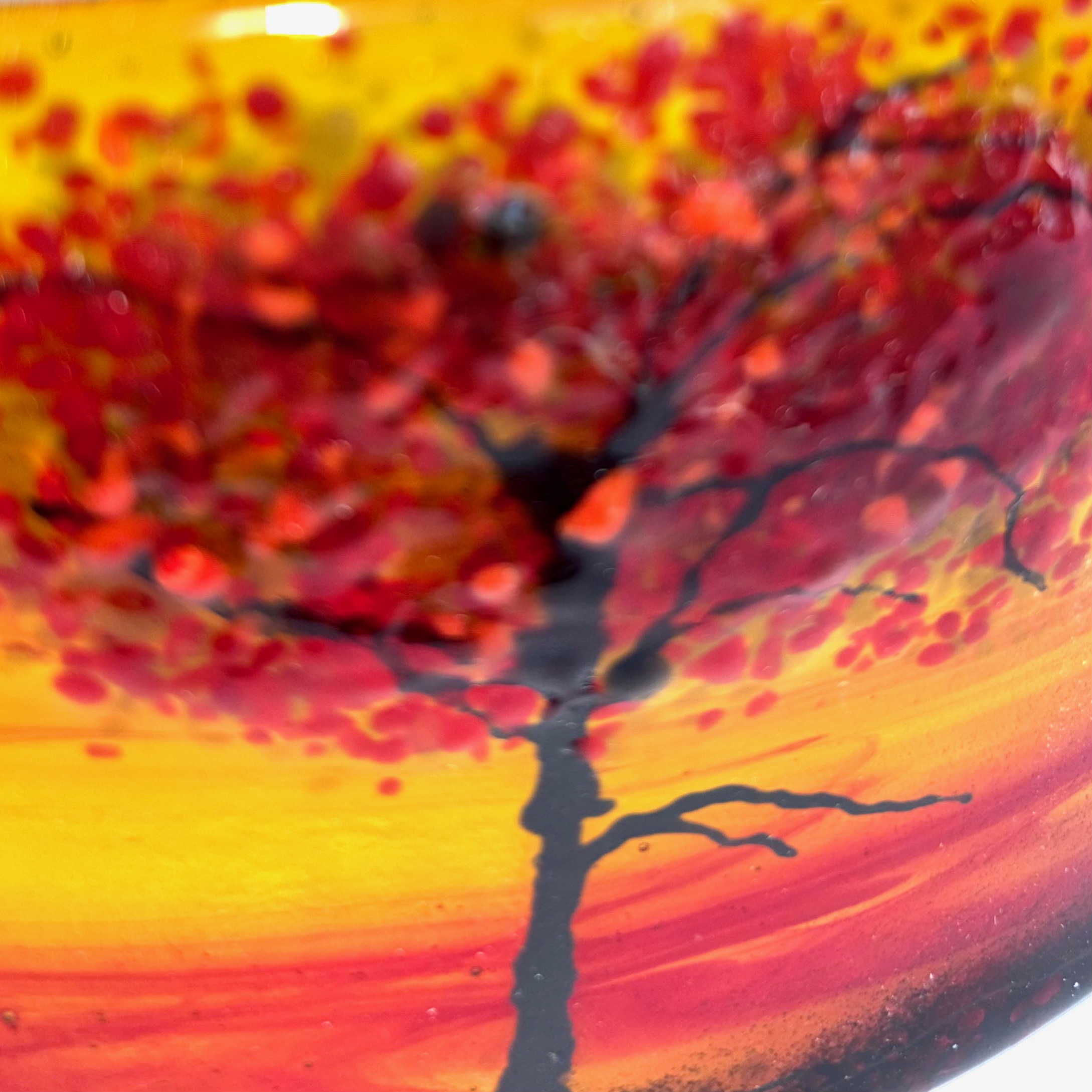 Glass Art Safari Scene