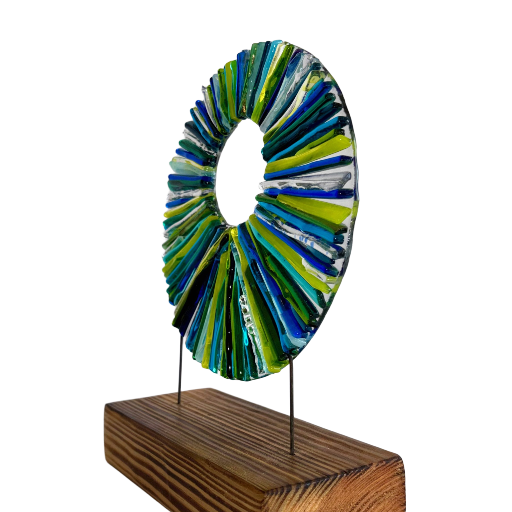 Glass Art Sunburst Sculpture