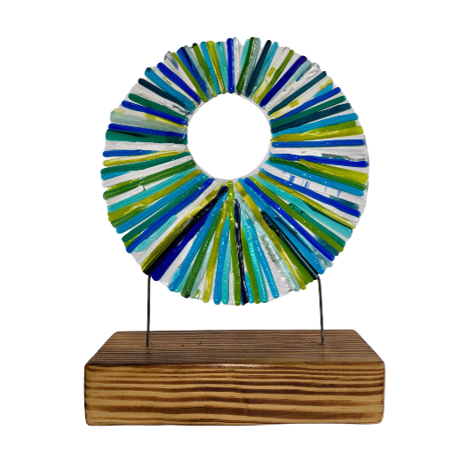 Glass Art Sunburst Sculpture