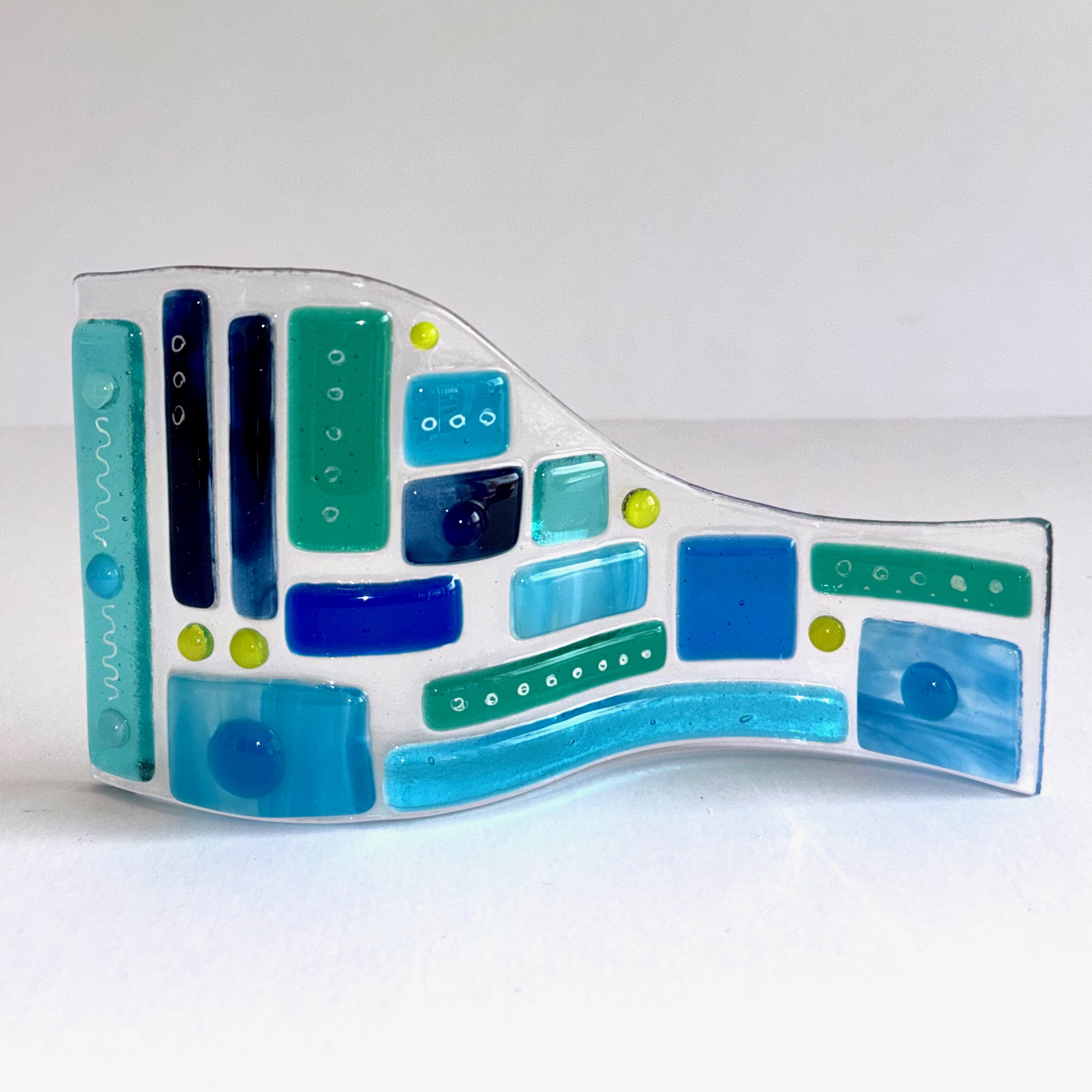 Modern Fused Glass Ornament