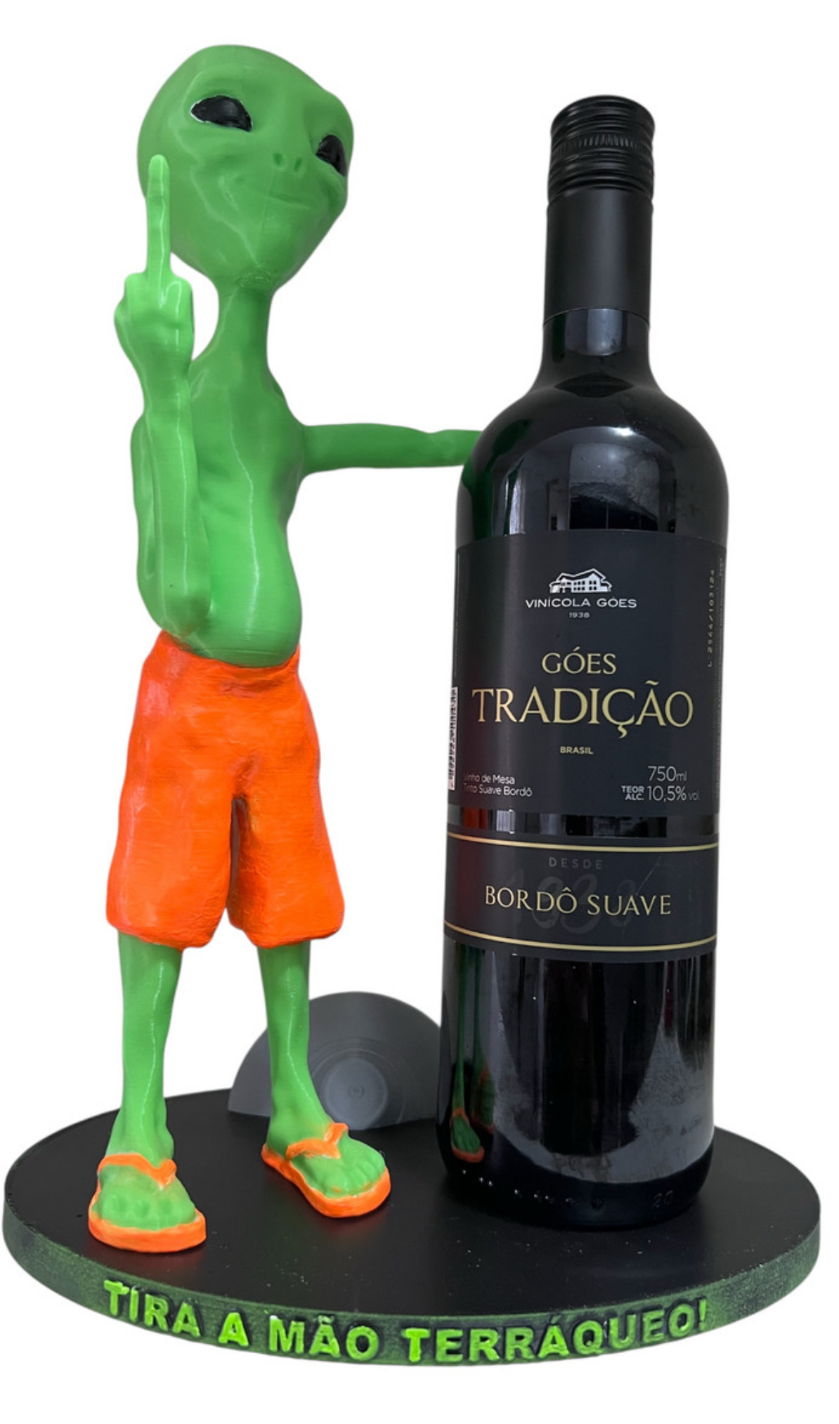 Suporte de Garrafa Paul o Alienigena