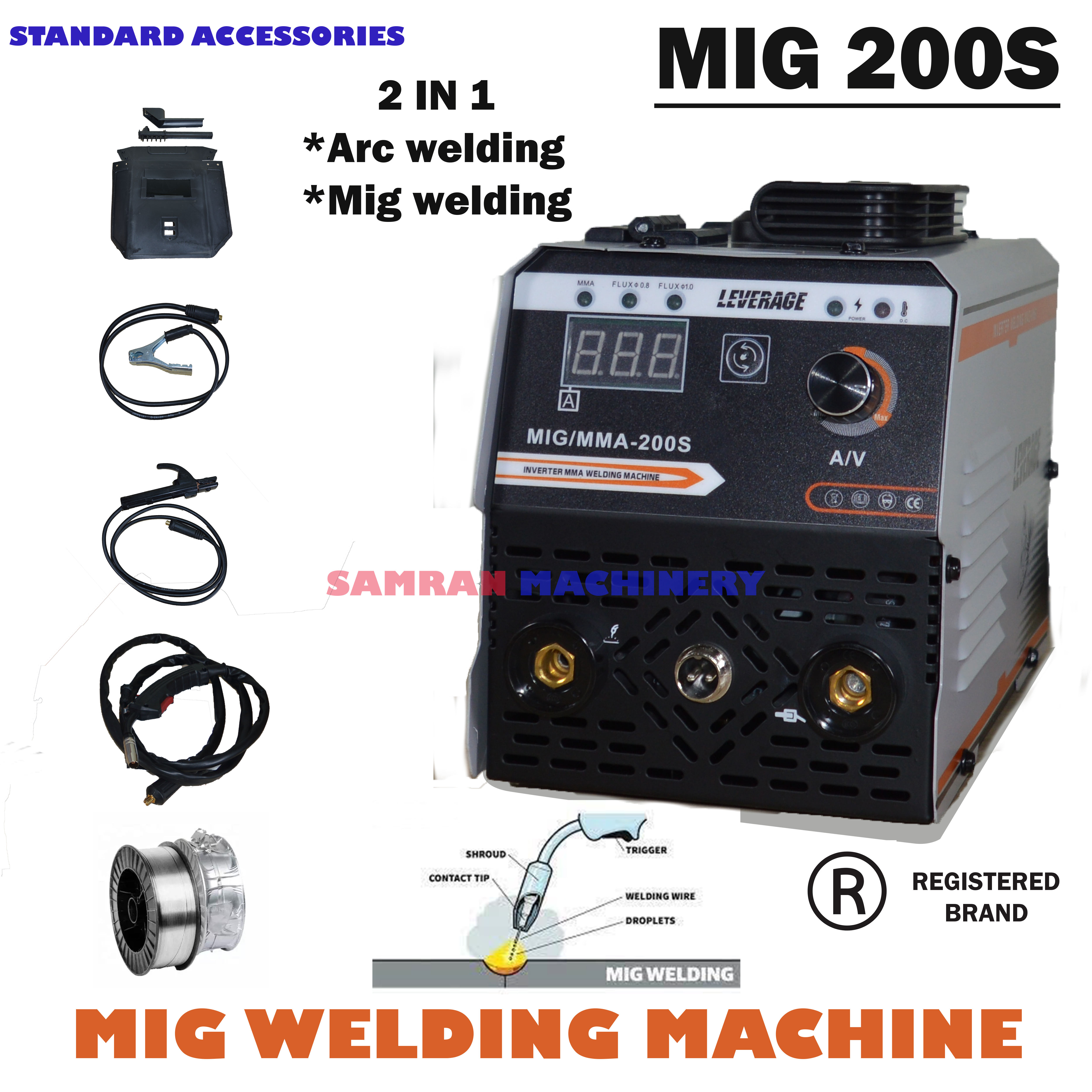 MIG WELDING MACHINE INVERTER, ARC MIG BOTH, MIG200S