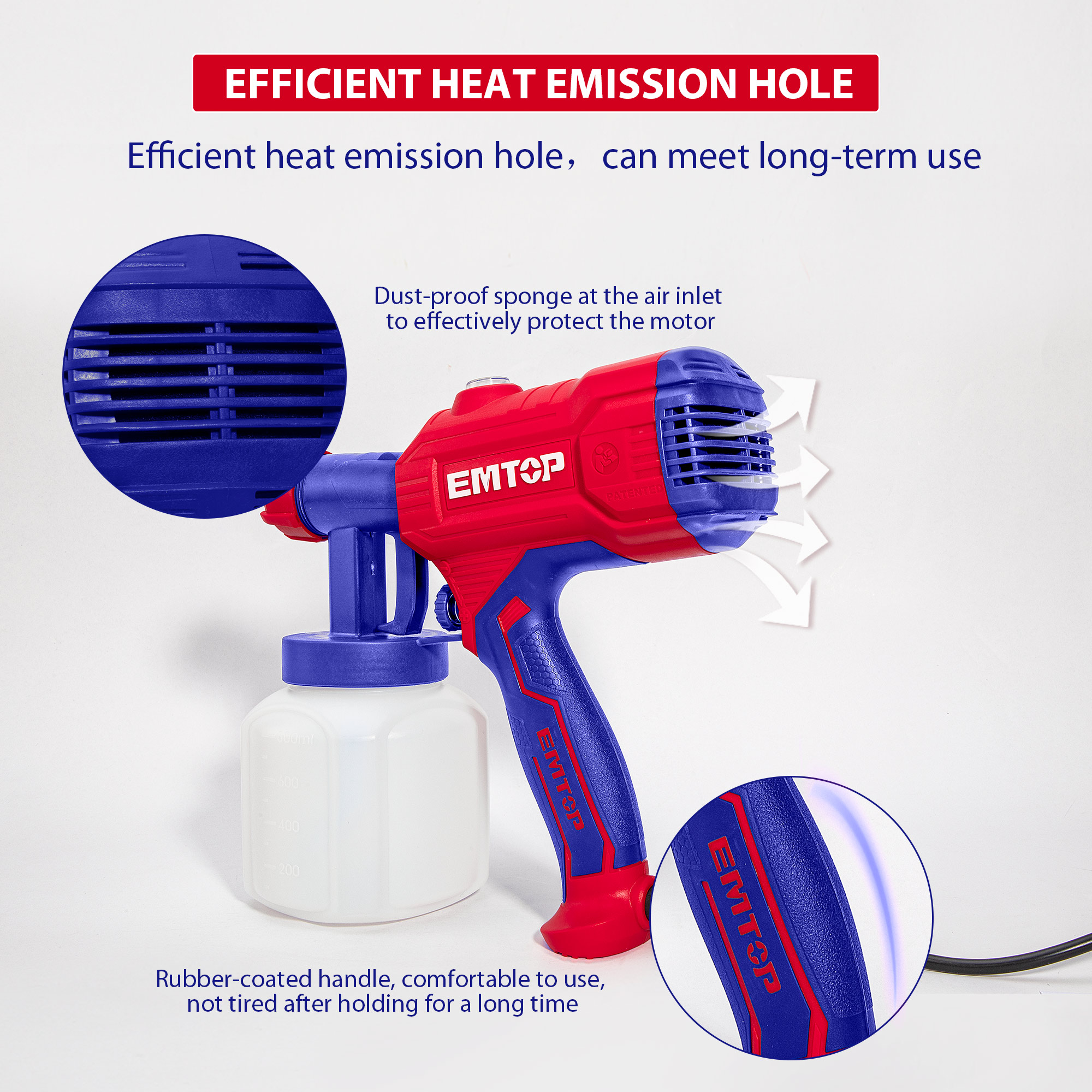 Emtop Electric Paint Spray Gun  Machine (450watt)