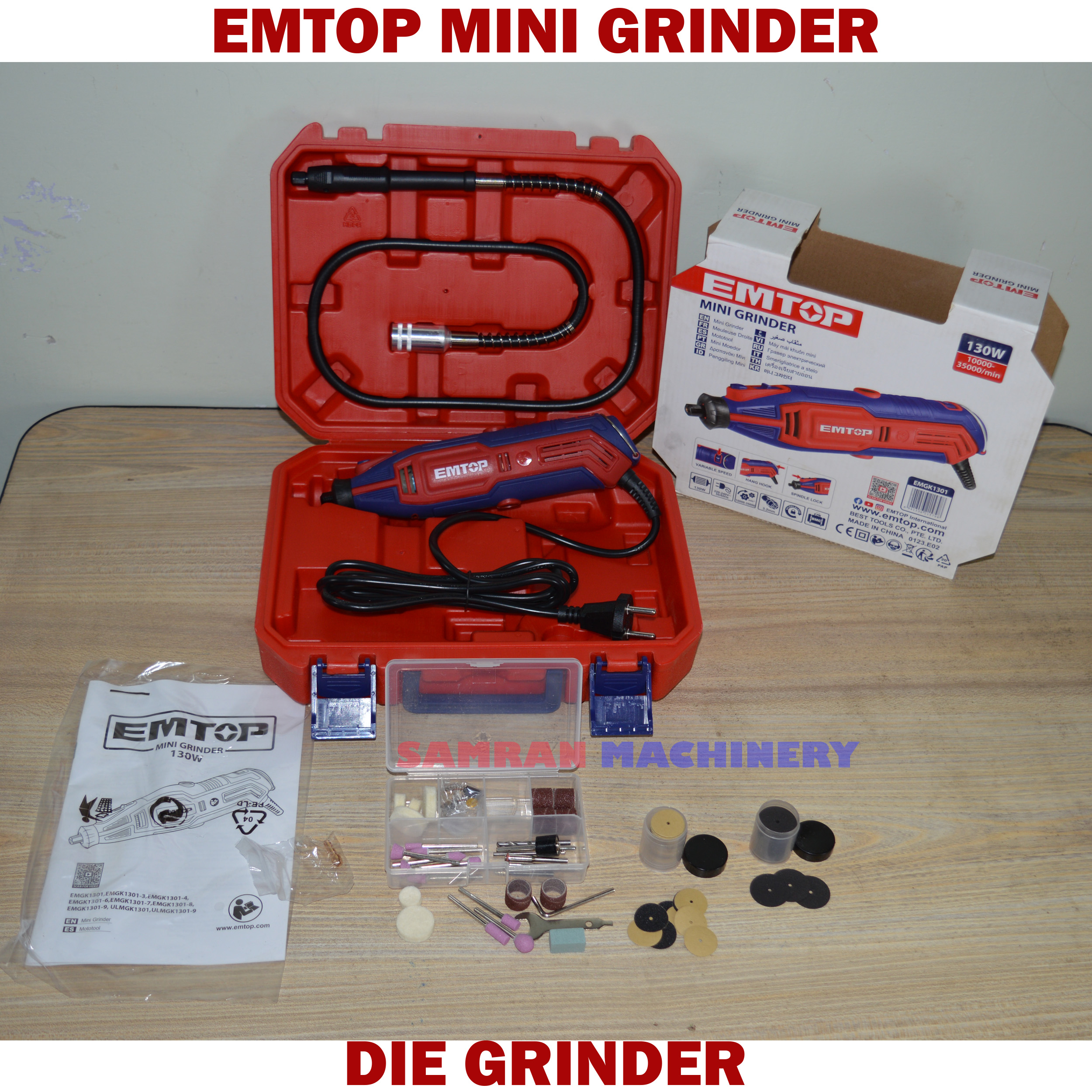 Die Grinder I Rotary Tool kit I Mini Grinder set I Multi-tool Kit 130W EMTOP BRAND