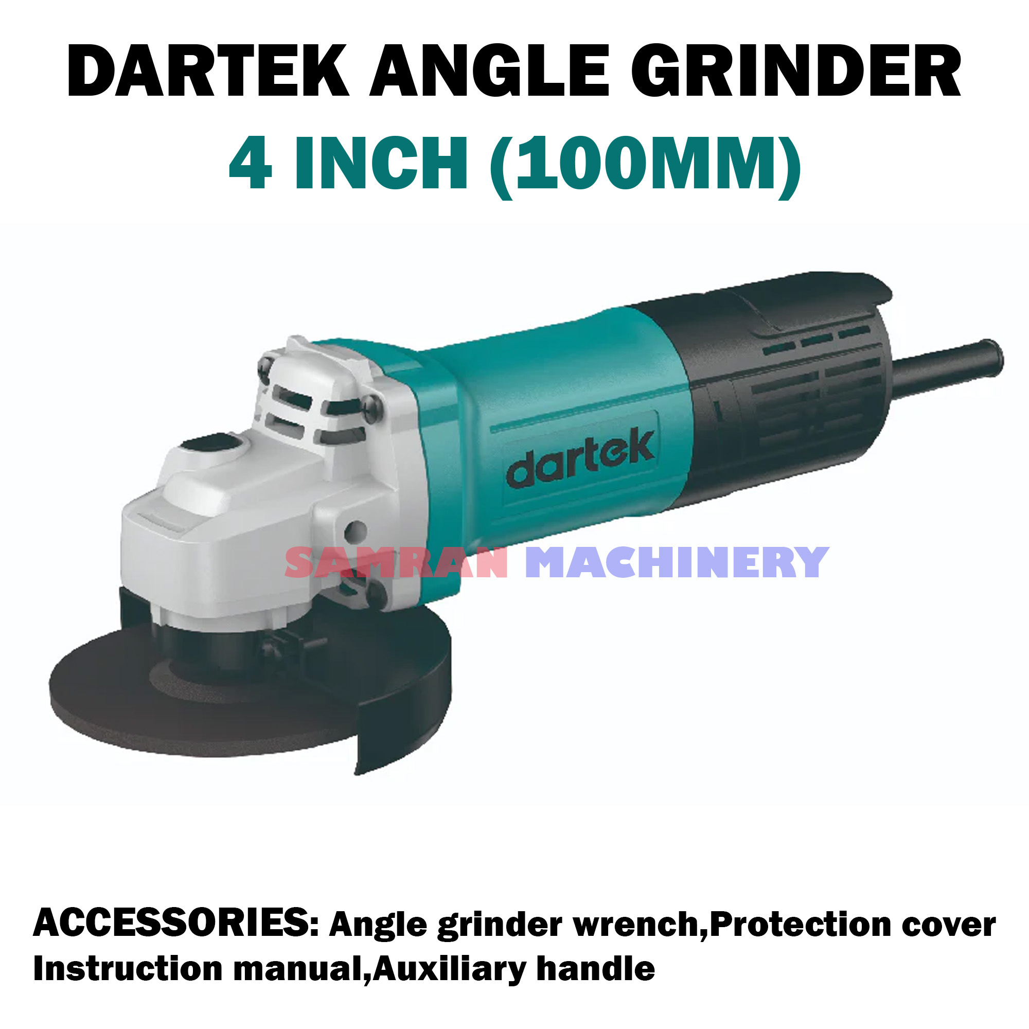 Angle Grinder - DARTEK - 4 inch - 100 mm - 850 Watts - Cutter - Electric Corded