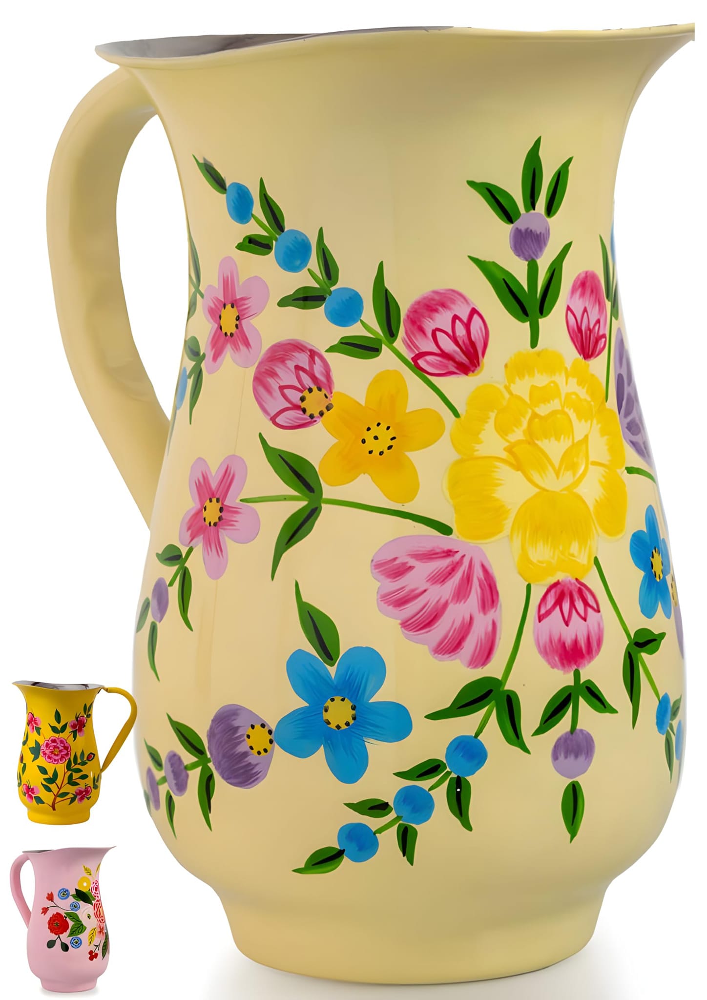 Floral Hand-Painted Jug
