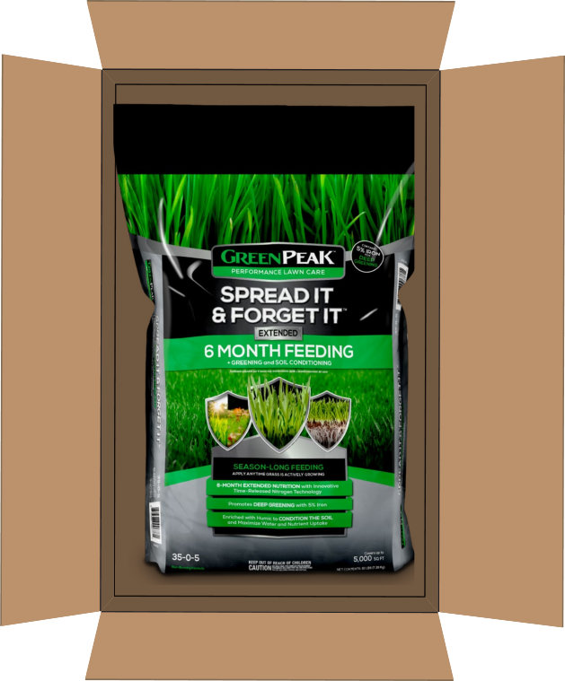 GreenPeak™  Spread It and Forget It™  6 Month Fertilizer  + PEAK Greening and Soil Conditioner 5,000 sq. ft.