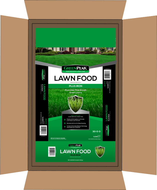 GreenPeak™  Lawn Food  PLUS Iron 5,000 sq, ft.