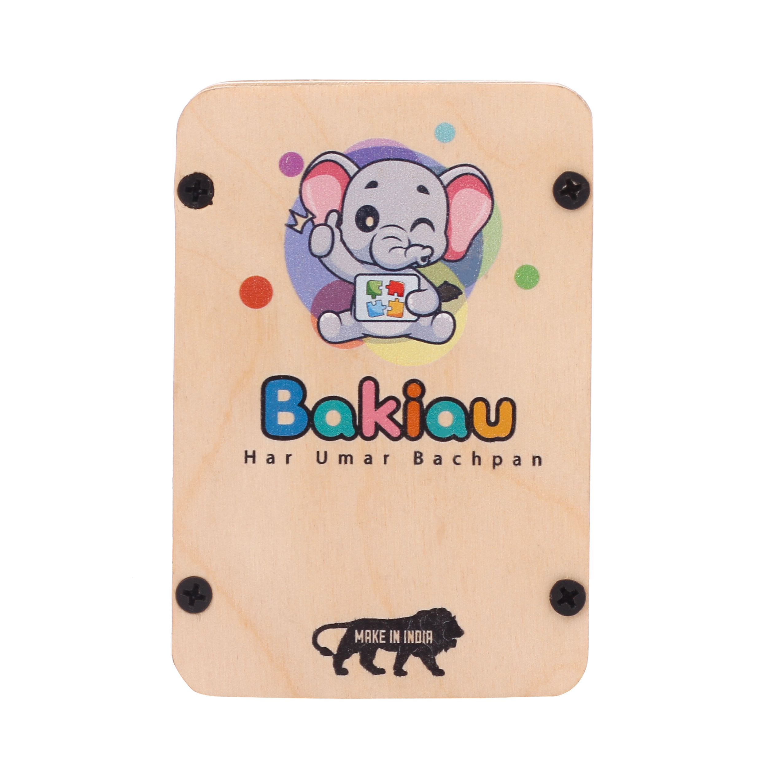 Bakiau ActionPad  – Electric Busy Board with 5 Lights, 6 Buttons & 1 Music Rhythm | Plug, Toggle, Switch, Push Buttons | Montessori Sensory Toy for Kids | Safe Wooden Activity Board | Ages 6 Months+