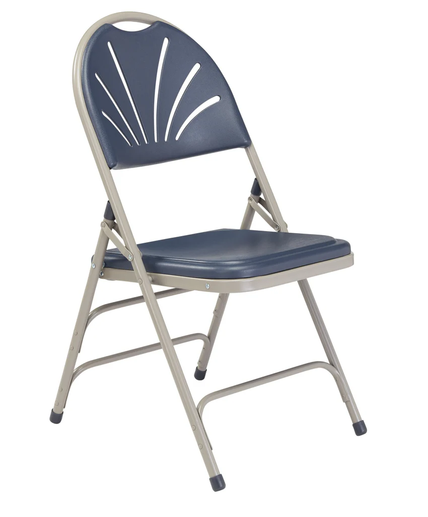 Fan Back Folding Chair - Blue