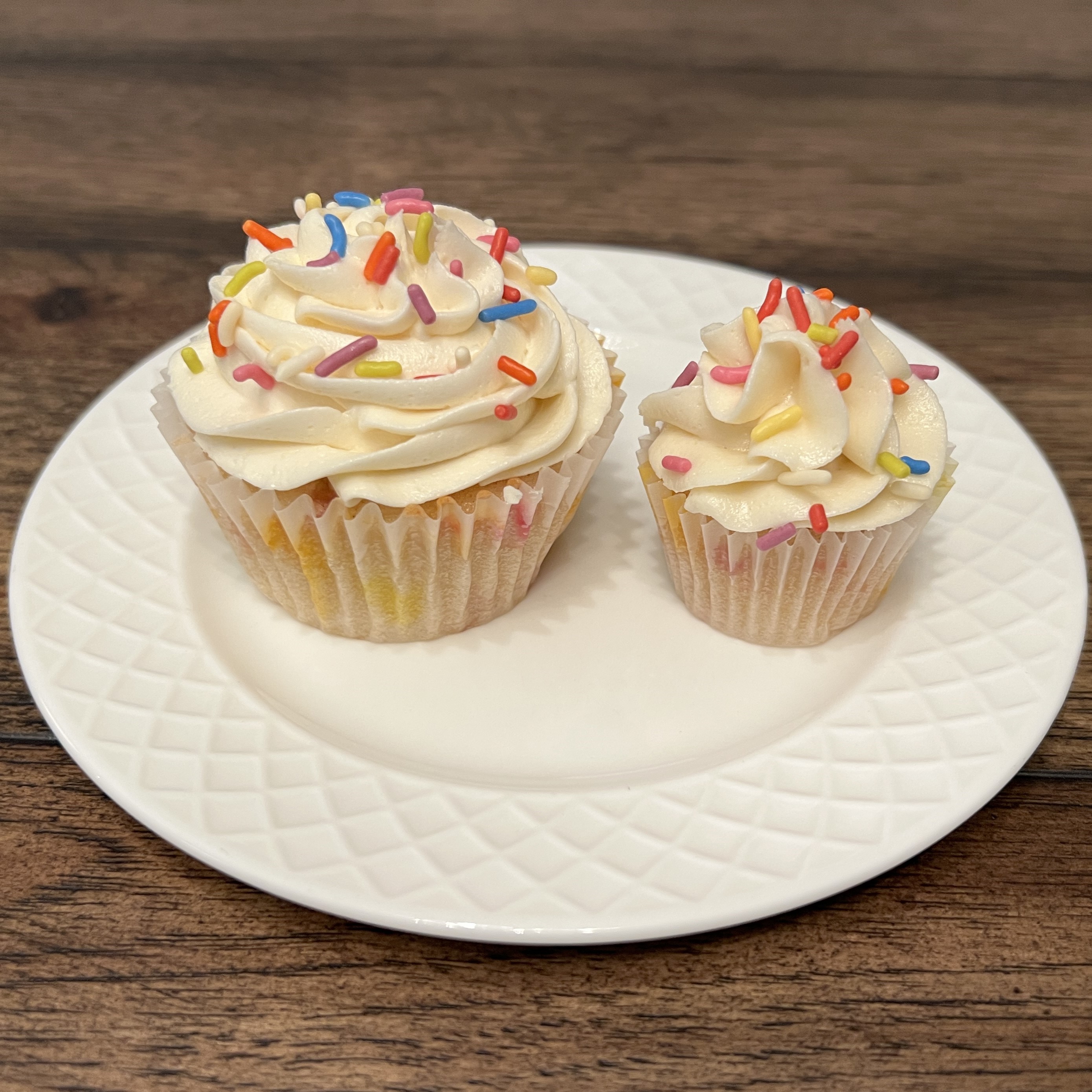 Mini Confetti Cupcakes