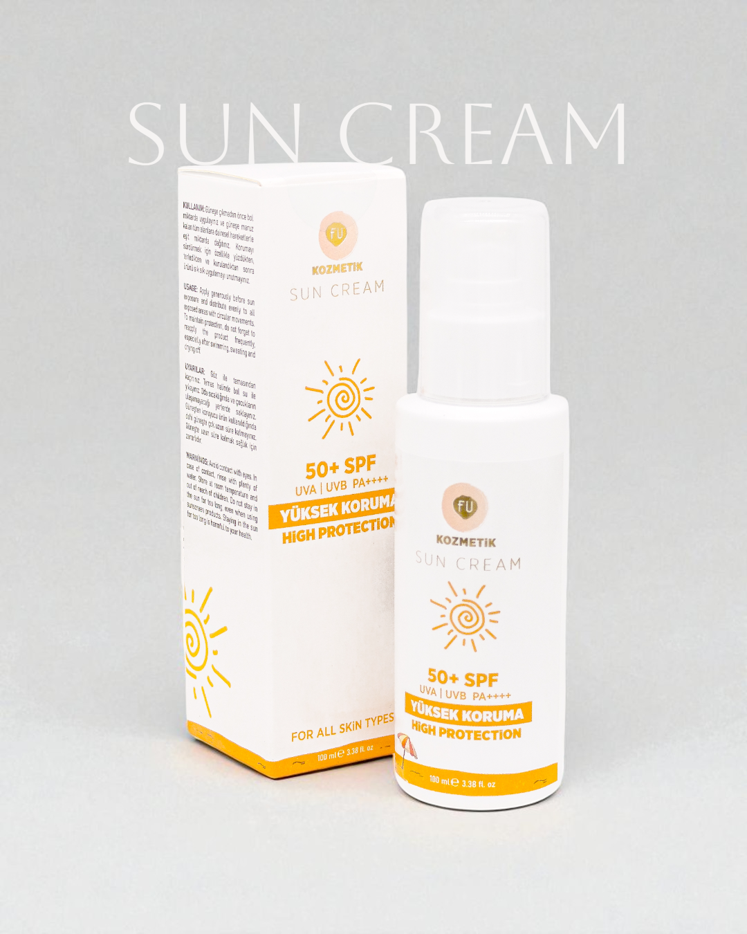 50+ SPF Yüksek Koruma Güneş Kremi High Protection Sun Cream 100 ml