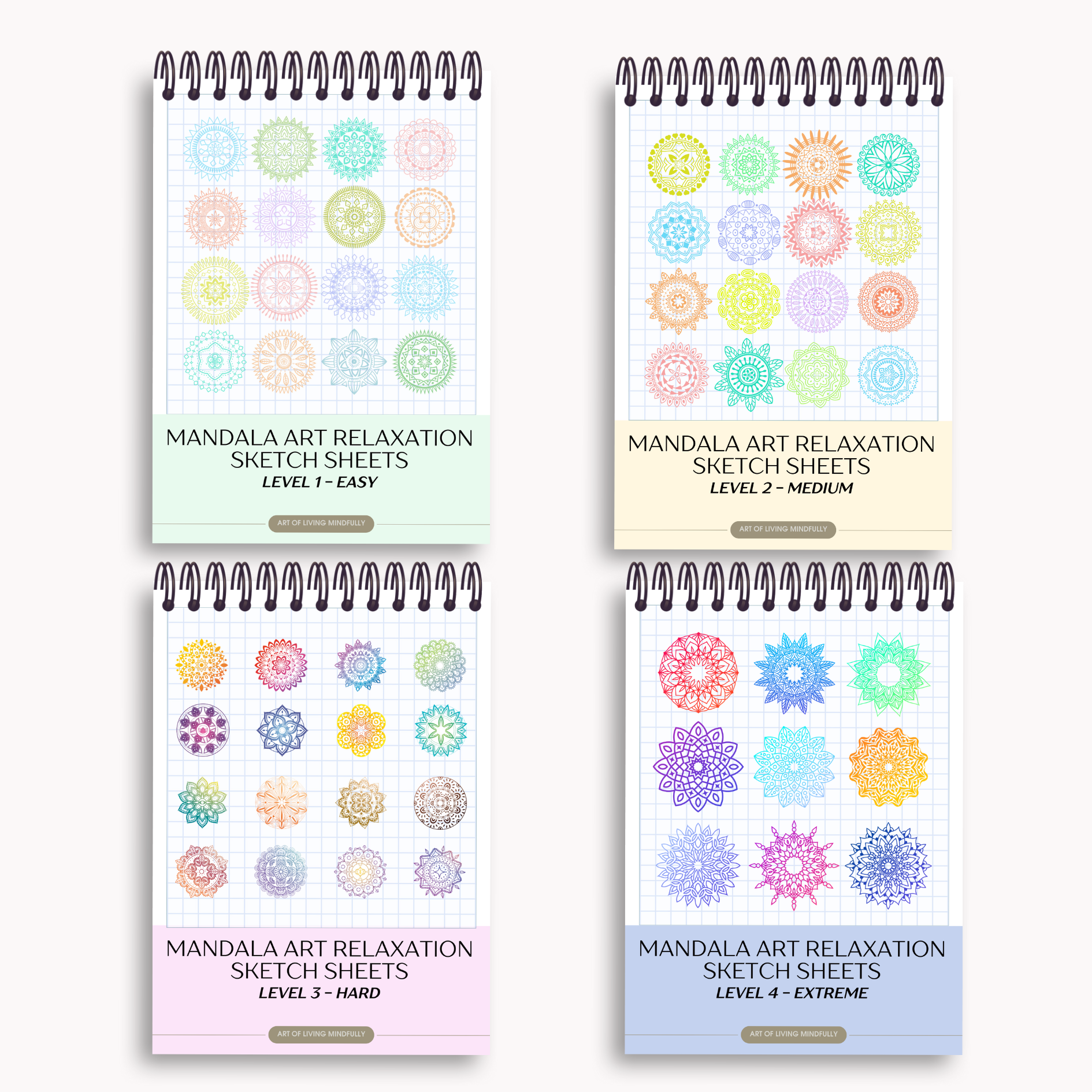 Mandala Art Relaxation Sketch Sheets