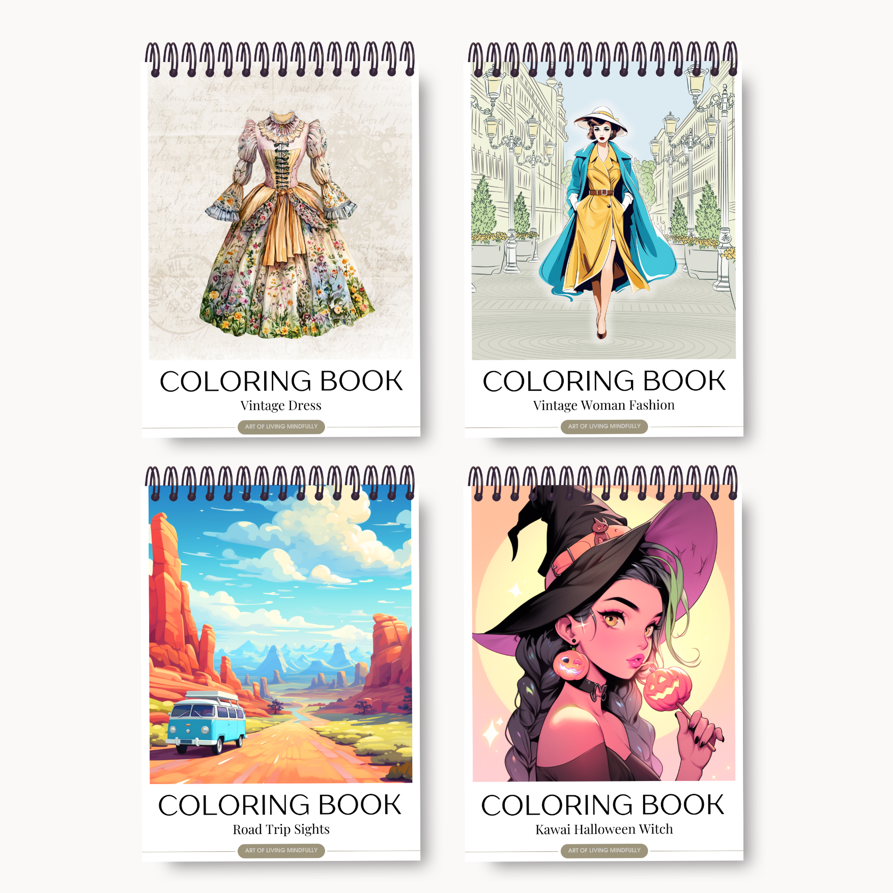  Adult Coloring Book for Calming Activity, Stress Relief, Creativity, Art Book, Mindfulness Tool