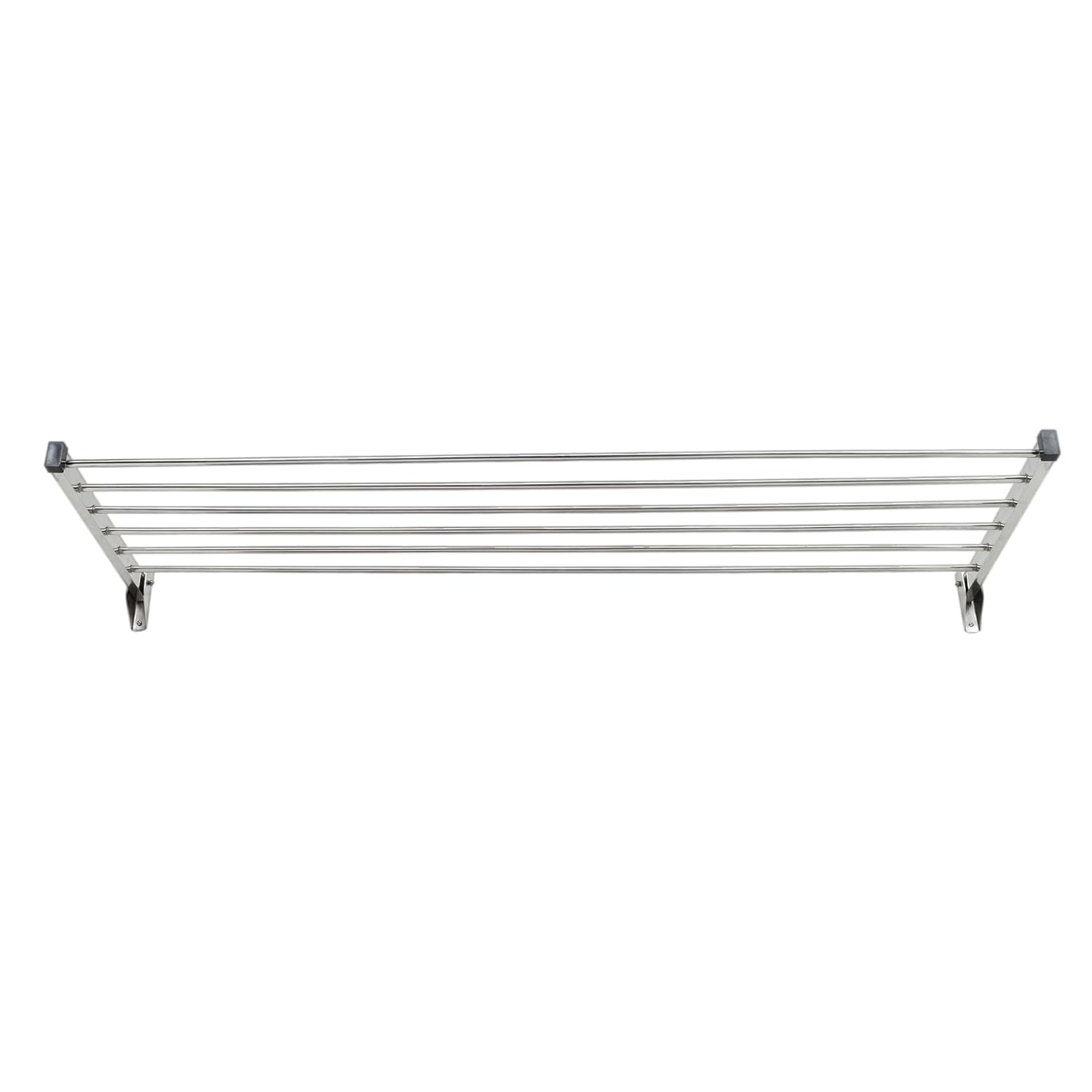 SOLUTION SAHAB Stainless Steel Heavy Duty 6 Pipe X 5 Feet Wall Mounted Cloth Drying Stand Foldable | Cloth Stand Hanger | Cloth Drying Stand