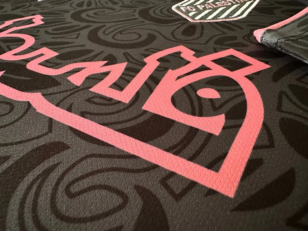 Palestine x Farrah Azam Collab shirt Black kit