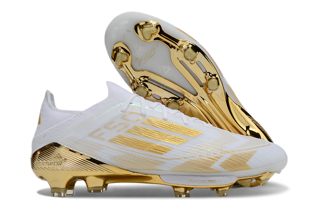 Adidas F50 White/Gold Elite FG Football Boots