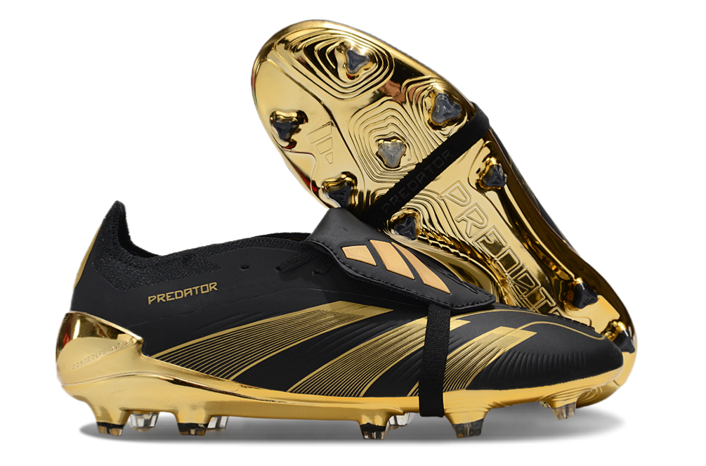 Adidas Predator Black/Gold Elite Fold Over Tongue FG Football Boots