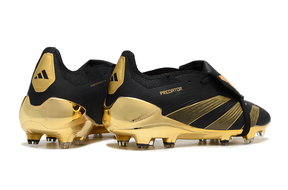 Adidas Predator Black/Gold Elite Fold Over Tongue FG Football Boots