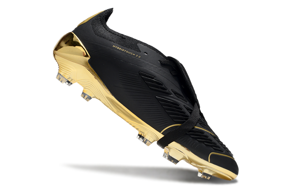 Adidas Predator Black/Gold Elite Fold Over Tongue FG Football Boots